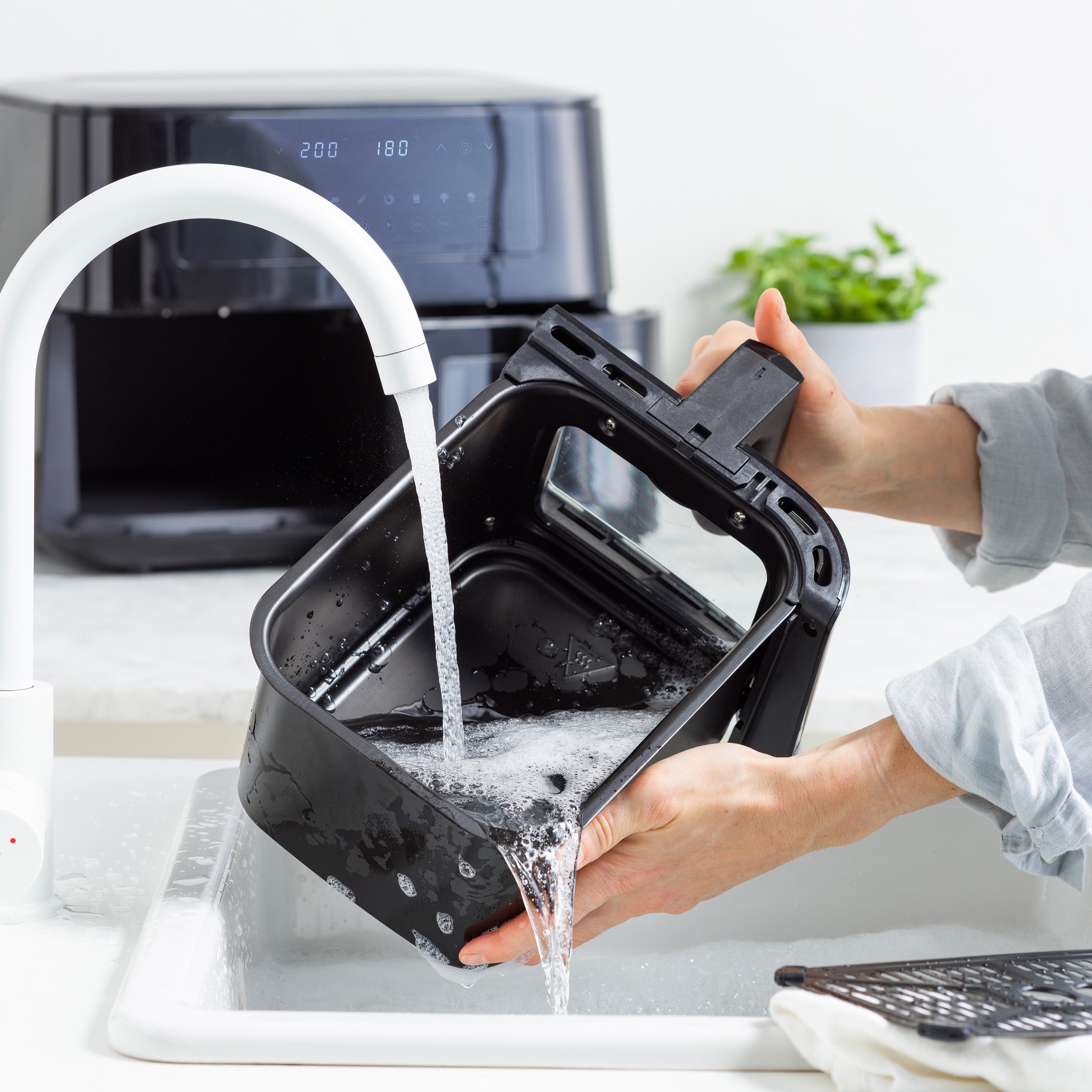Greenpan Bistro Dual Zone Airfryer zijaanzicht 