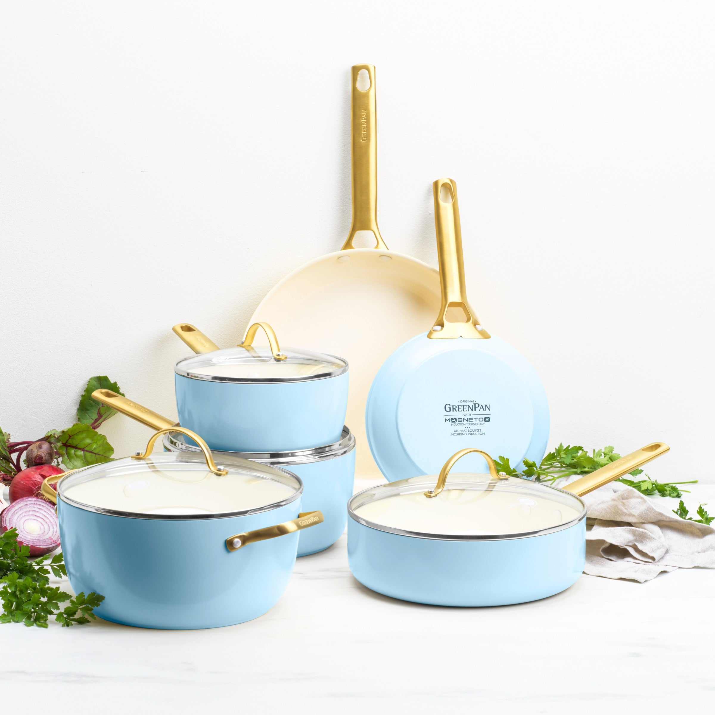 Padova Reserve Light Blue 10-delige pannenset