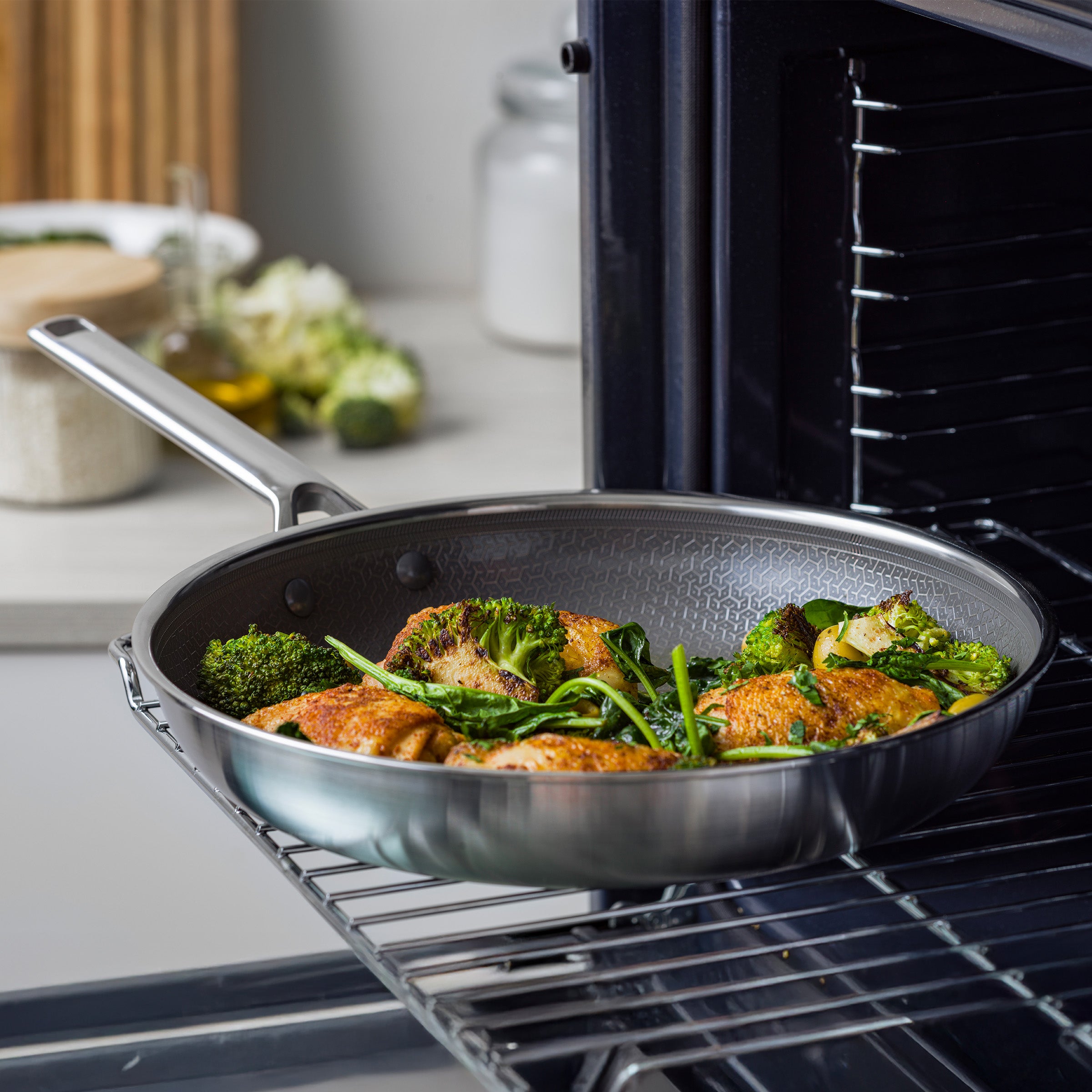 Apex Thermobond Hybrid Braadpan 28 cm 3-laags roestvrij staal voor perfecte resultaten