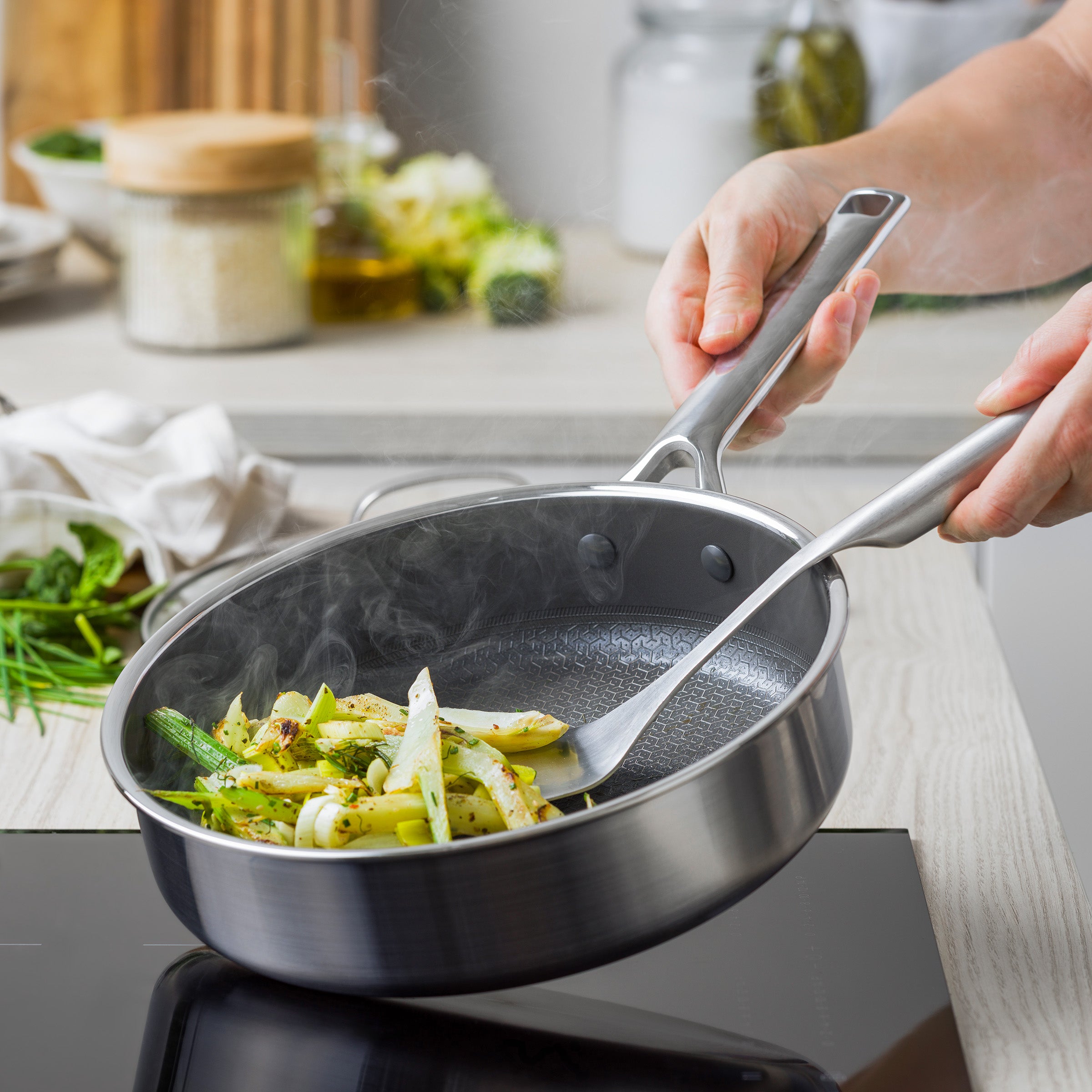 Apex Thermobond Hybrid hapjespan 24 cm 3-laags roestvrij staal