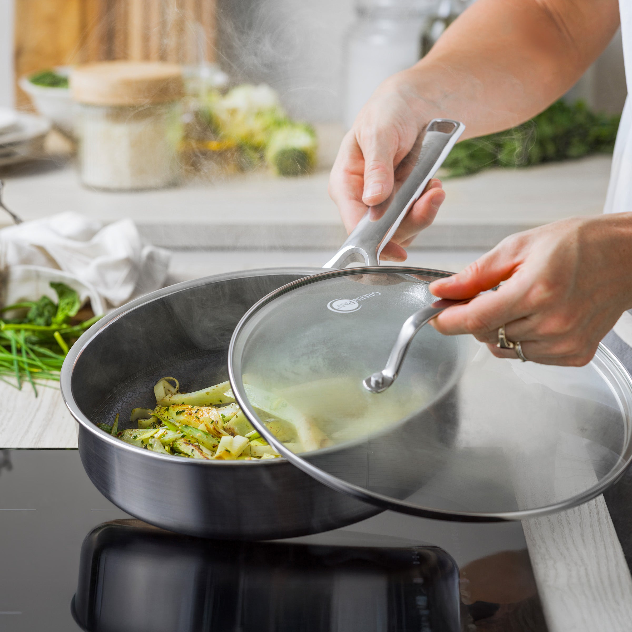 Apex Thermobond Hybrid hapjespan 24 cm 3-laags roestvrij staal