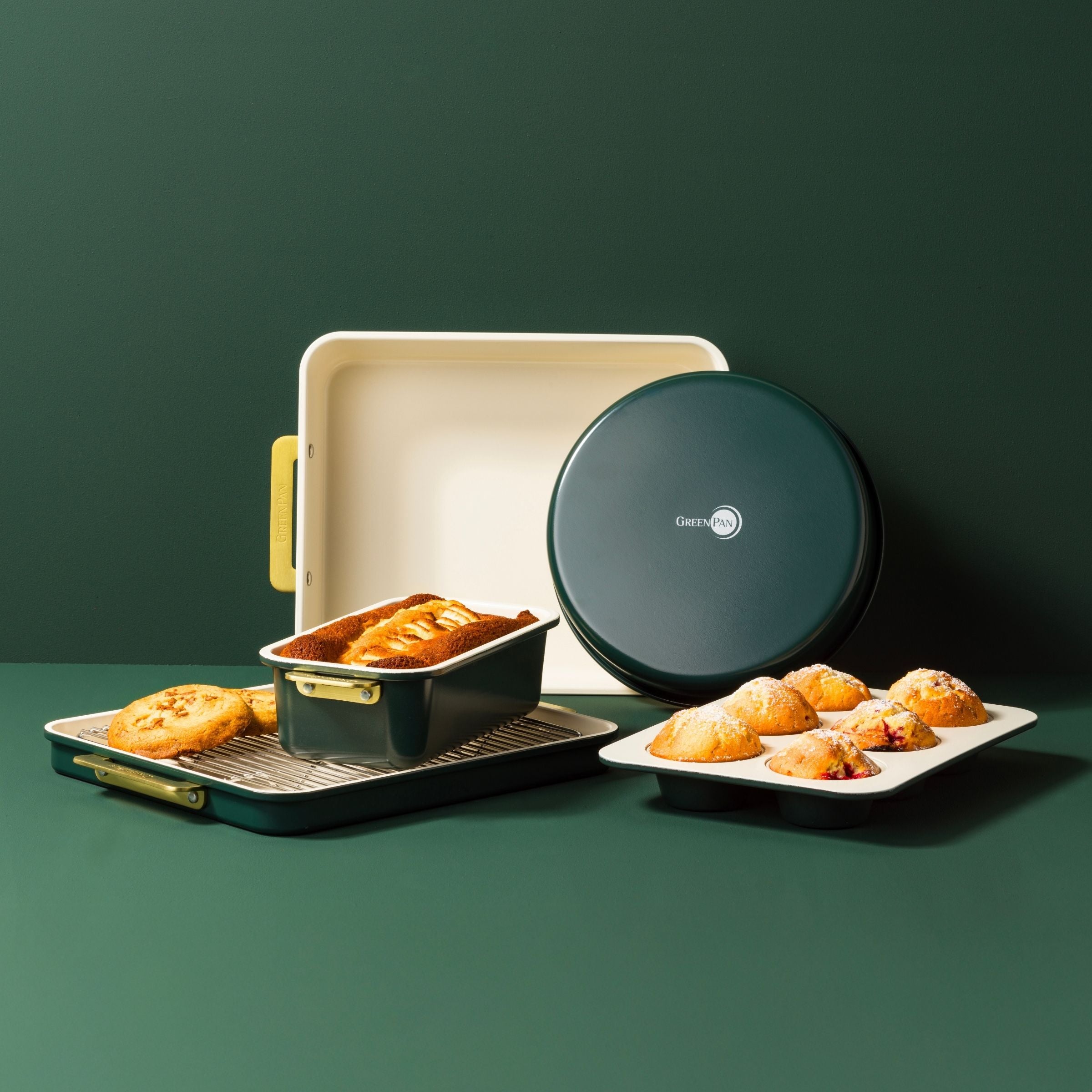 Padova Reserve Bakvormen Pine Green 6-delige set