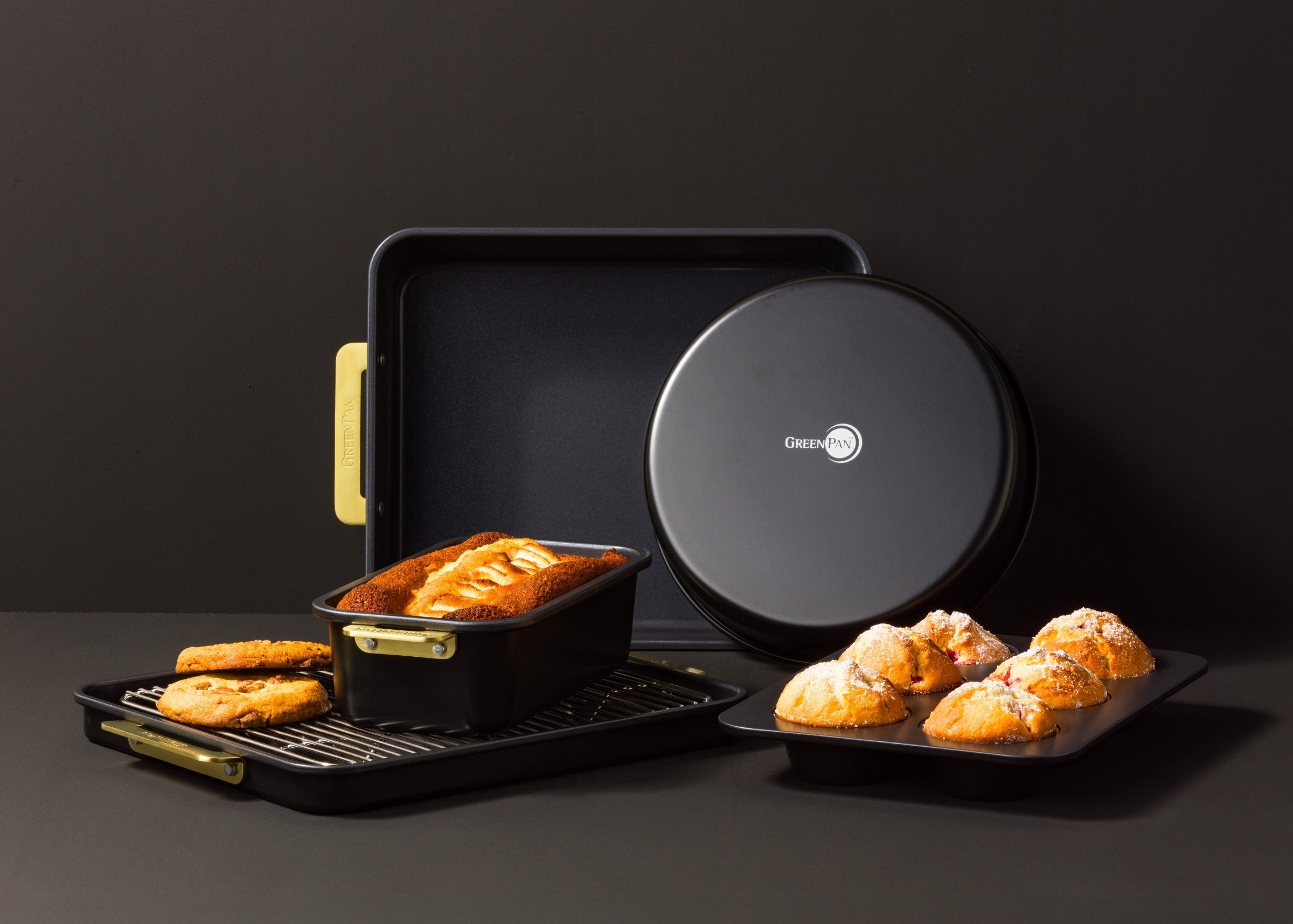 Padova Reserve Bakvormen Black 6-delige set – GreenPan NL