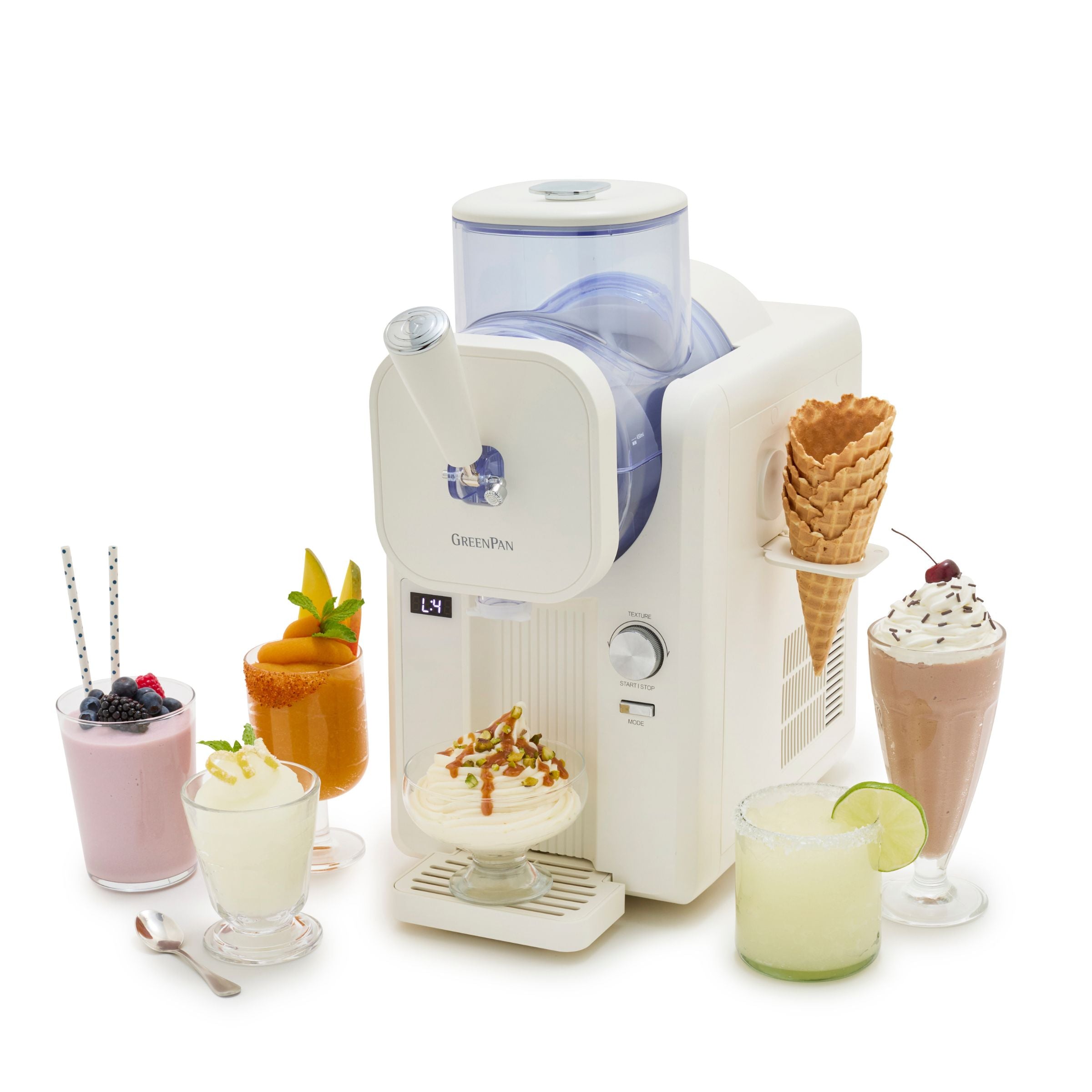 Snelle ijsmachine - Softijs & Frozen Drinks - Cream met Receptenboek