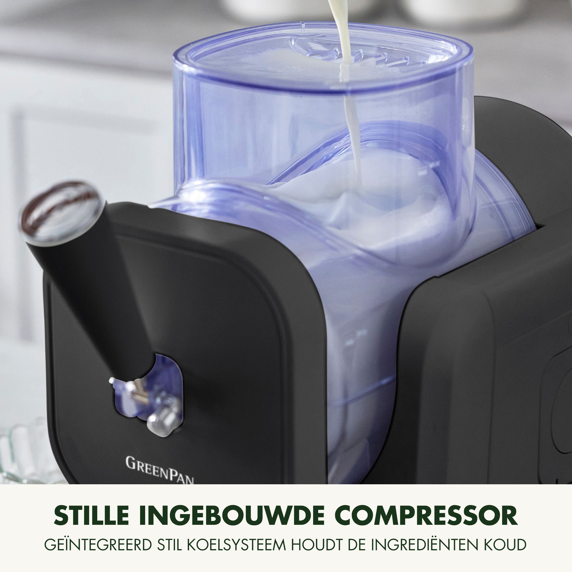 Snelle ijsmachine - Softijs & Frozen Drinks - Grey met Gratis Receptenboek