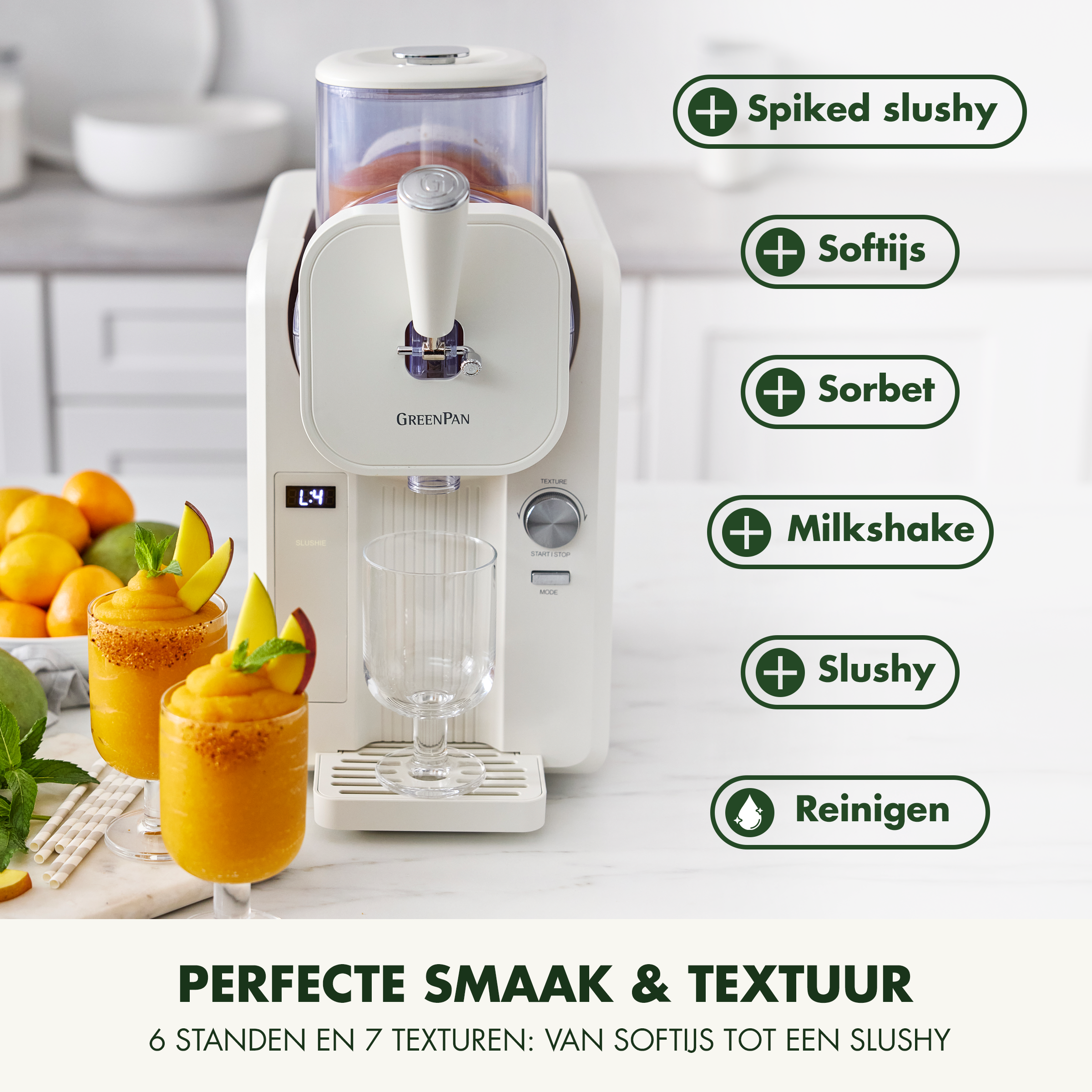 Snelle ijsmachine - Softijs & Frozen Drinks - Cream met Gratis Receptenboek