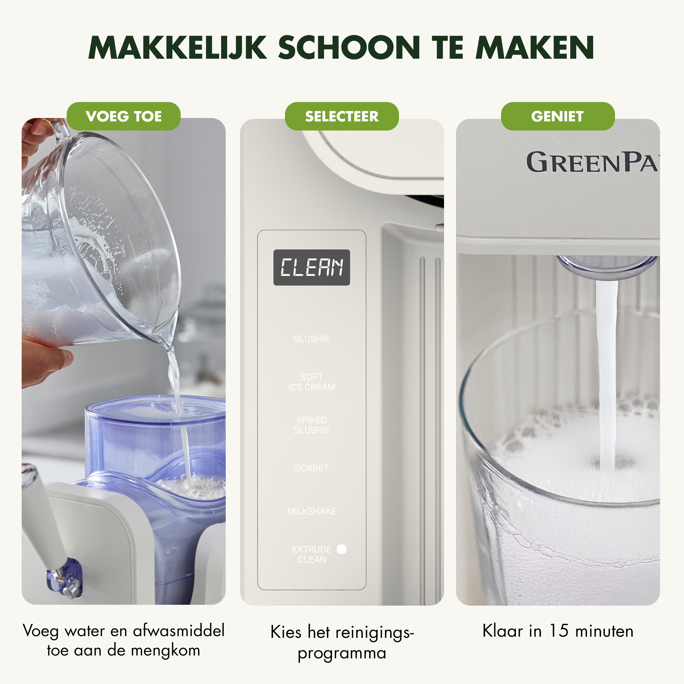 Snelle ijsmachine - Softijs & Frozen Drinks - Cream met Gratis Receptenboek
