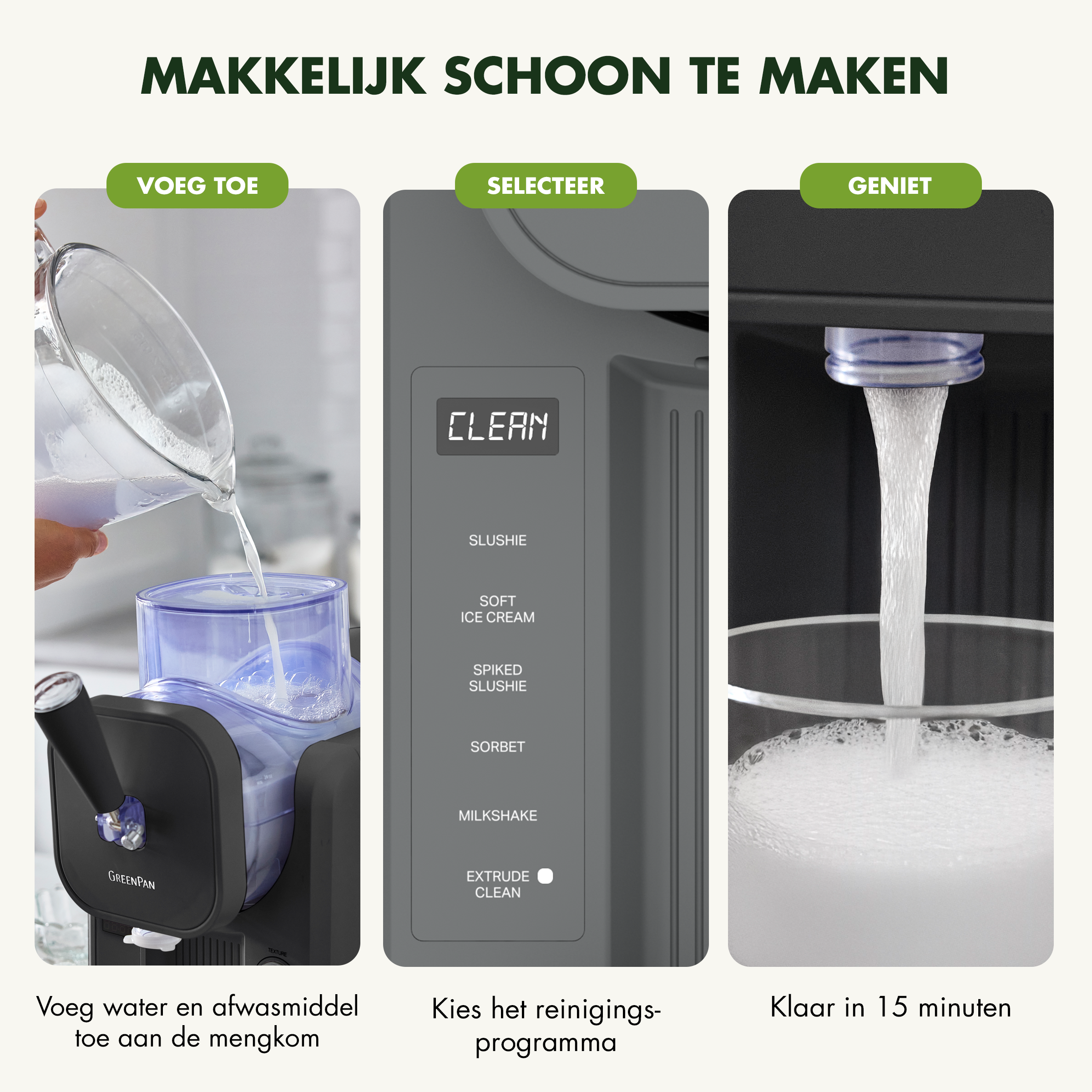 Snelle ijsmachine - Softijs & Frozen Drinks - Grey met Gratis Receptenboek