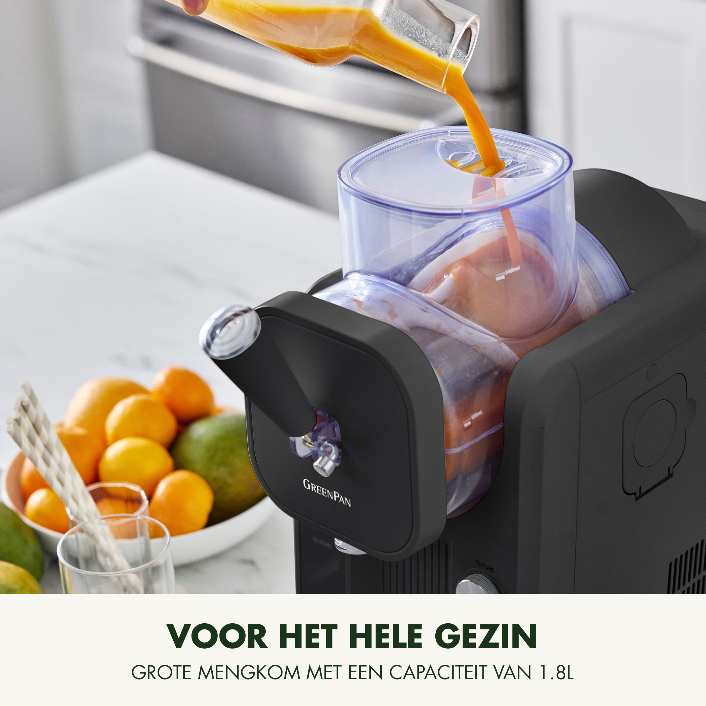 Snelle ijsmachine - Softijs & Frozen Drinks - Grey met Gratis Receptenboek