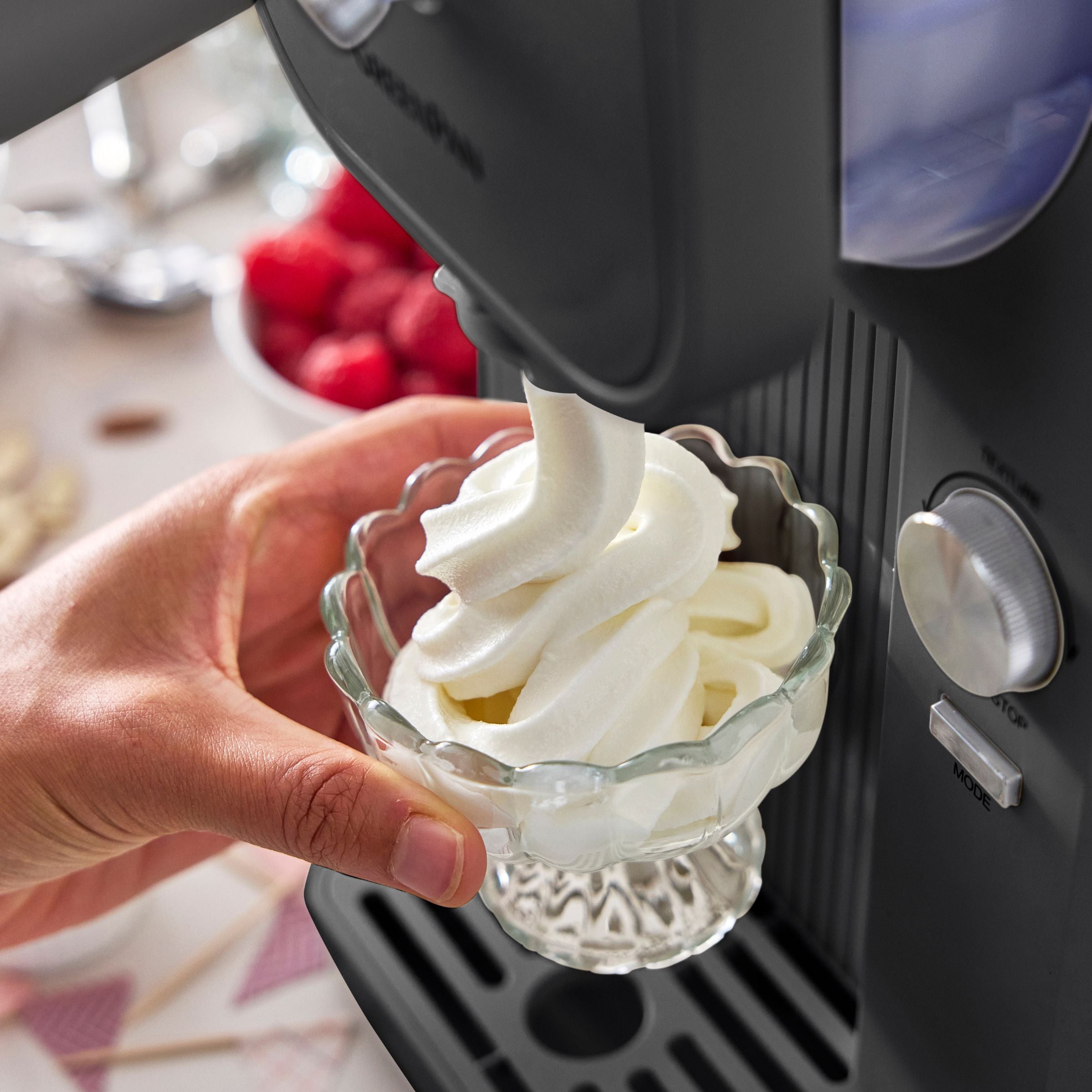 Snelle ijsmachine - Softijs & Frozen Drinks - Grey met Receptenboek