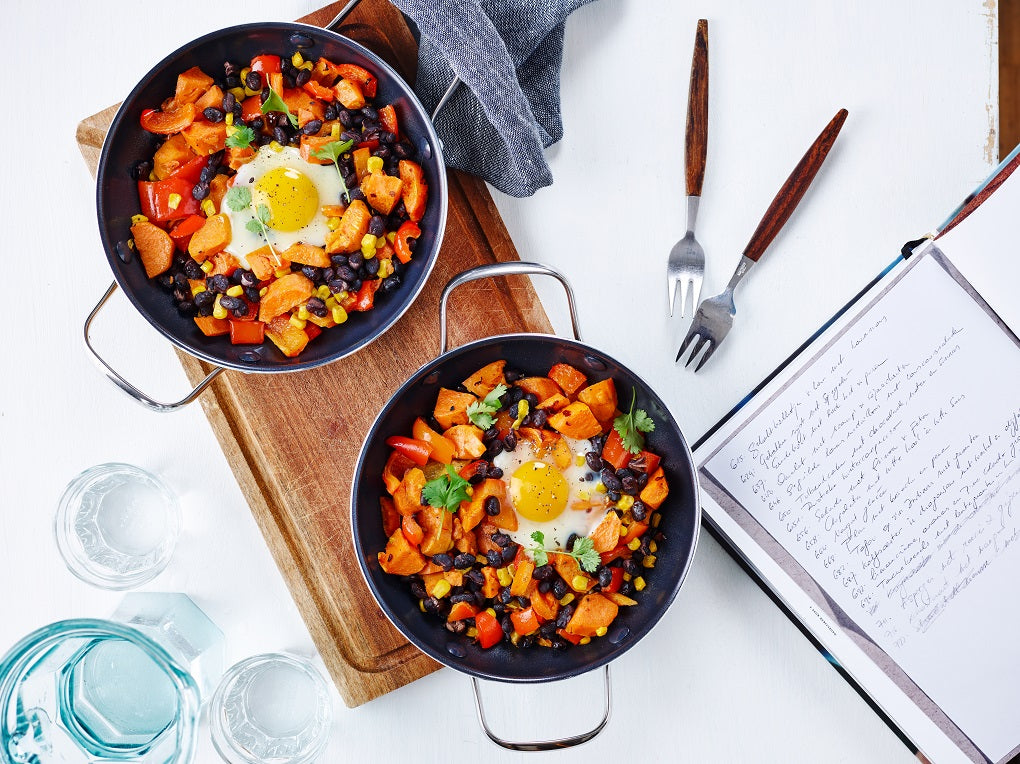 Dagelijkse kost braadpan met 2 zijgrepen 20cm groen eenpansgerecht