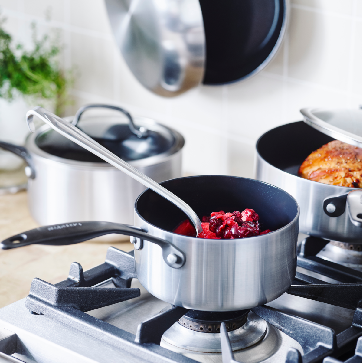 Venice Pro Noir 13-delige set zilver steelpan op vuur