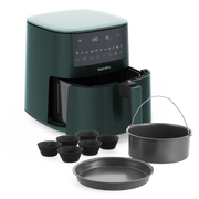 XXL Air Fryer Pine Green & bakspullen set
