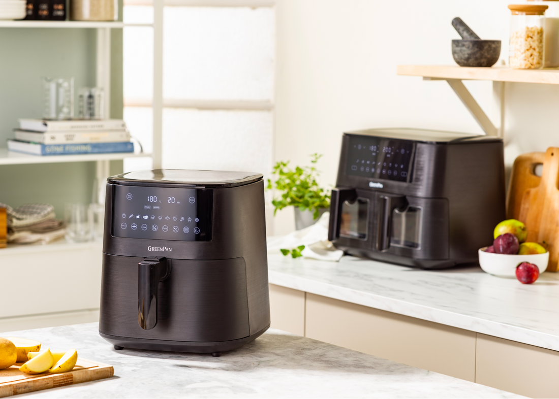 Airfryer zwart keramische antiaanbaklaag