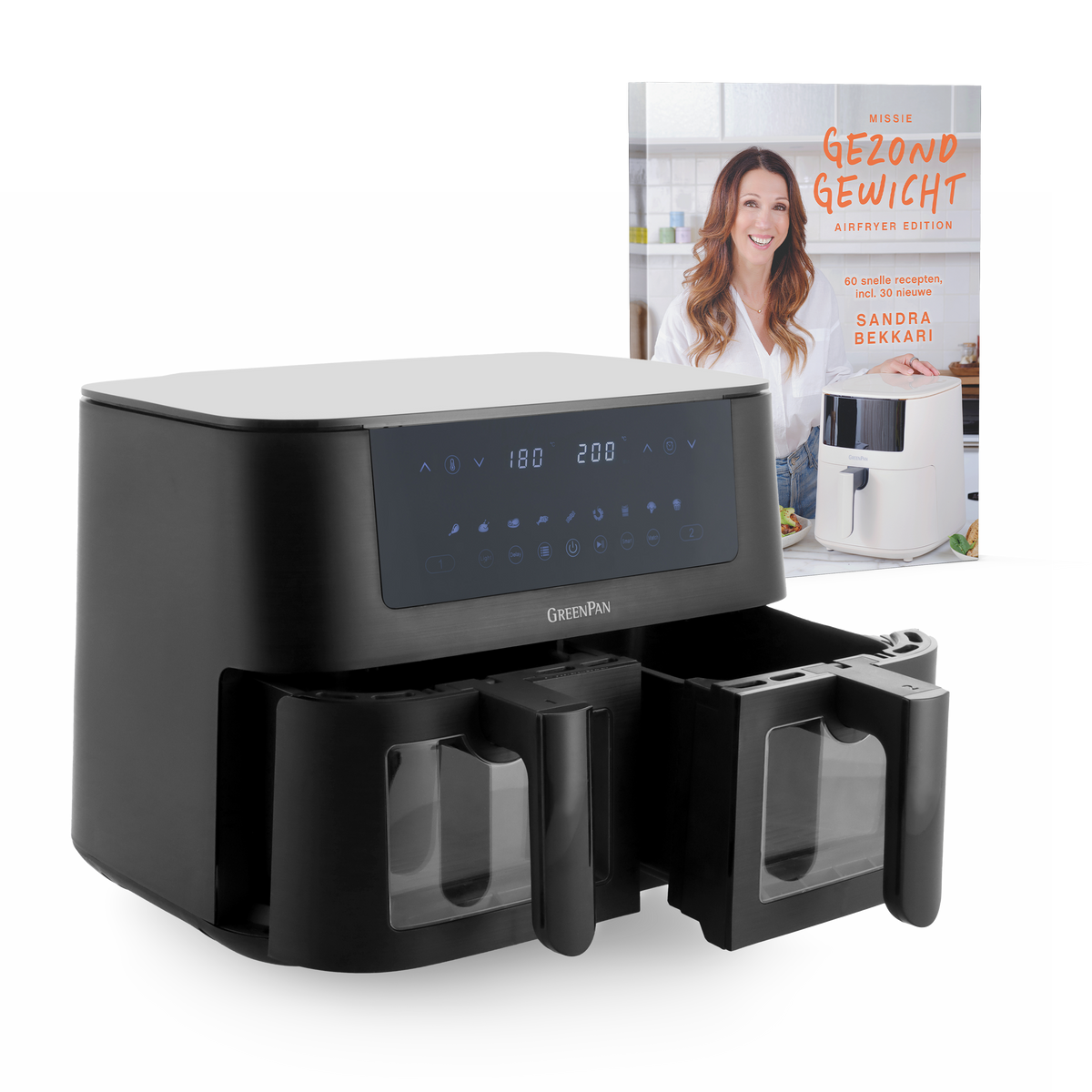 Bistro Dual Zone Airfryer Black + Sandra’s Missie Gezond Gewicht – Airfryereditie