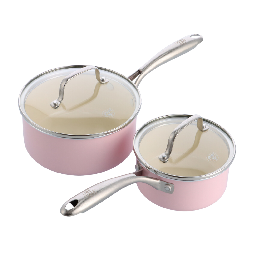 Artisan Roos 4-delige Set 14cm en 18cm roos met steelpannen deksel