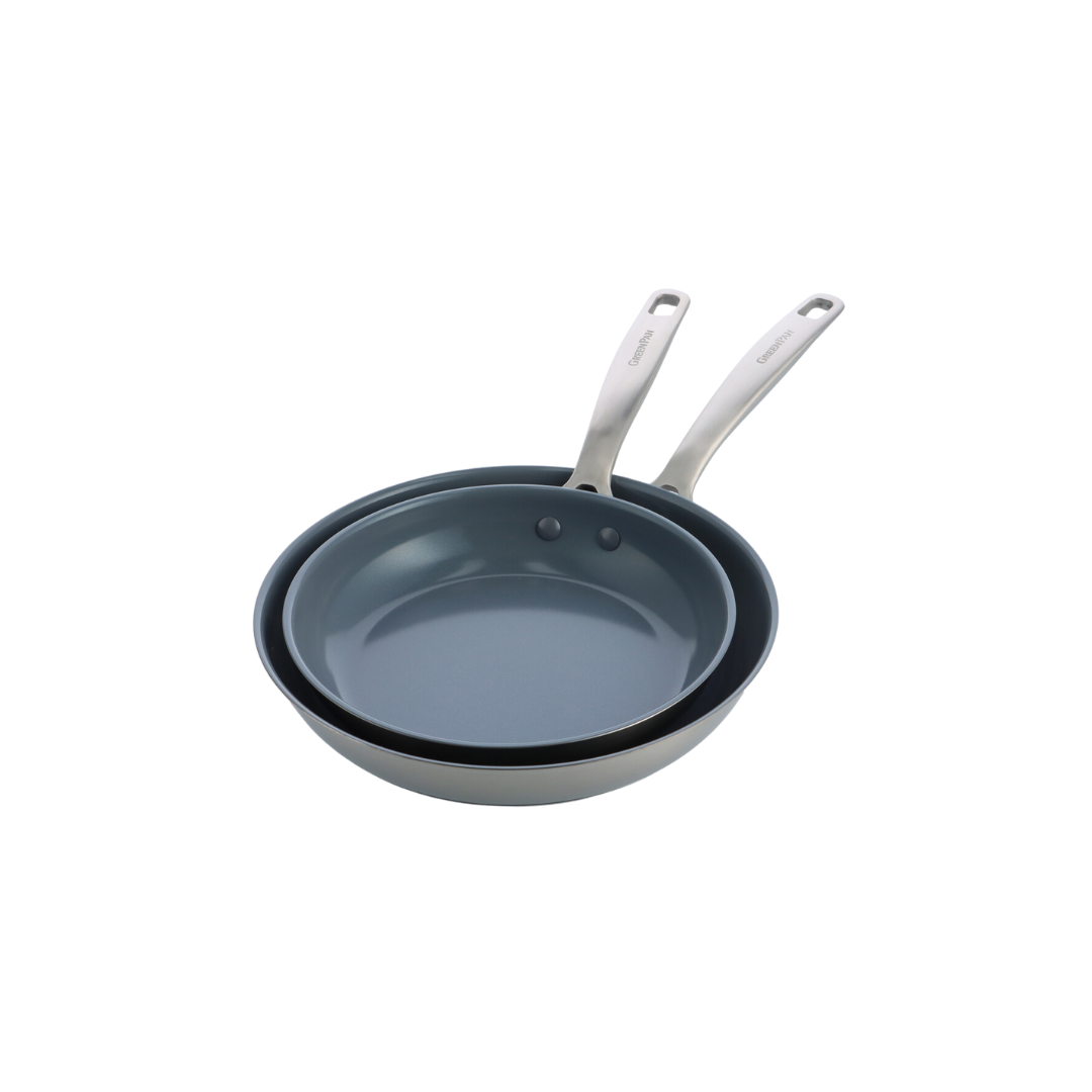 GreenPan Koekenpannen Treviso 24cm 28 cm 2-delige Keramisch inductie pfas-vrij vooraanzicht