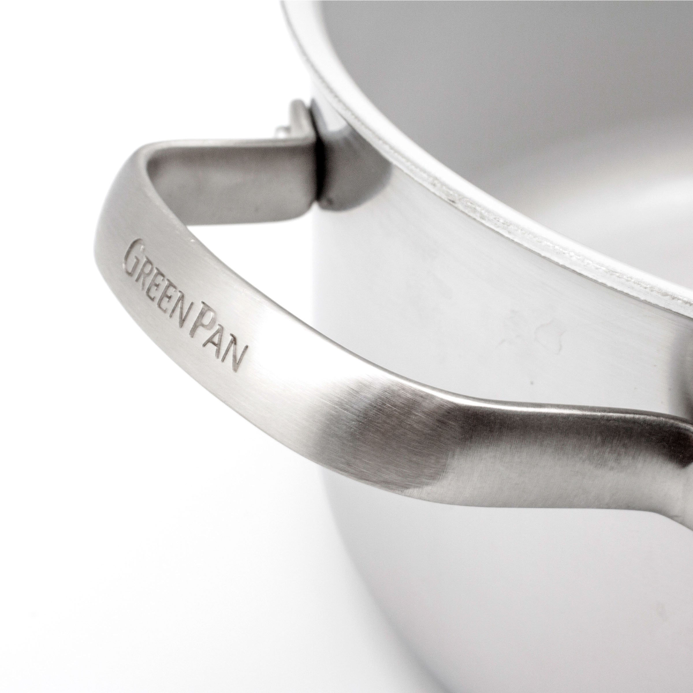 Greenpan Venice Pro Evershine Koekenpannen Kookpannen 24cm met deksel Keramisch inductie pfas-vri zijaanzicht 