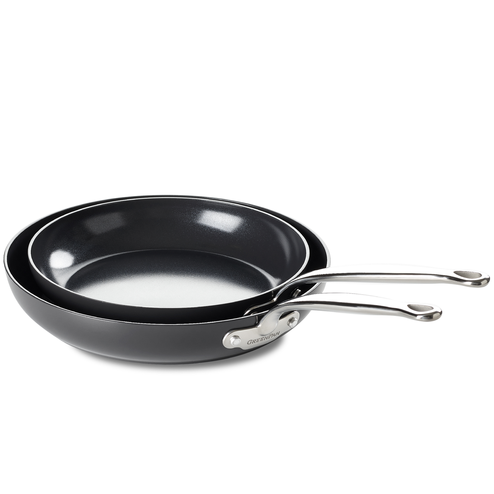 Barcelona Black Koekenpannenset 2-delig 24+28cm zwart
