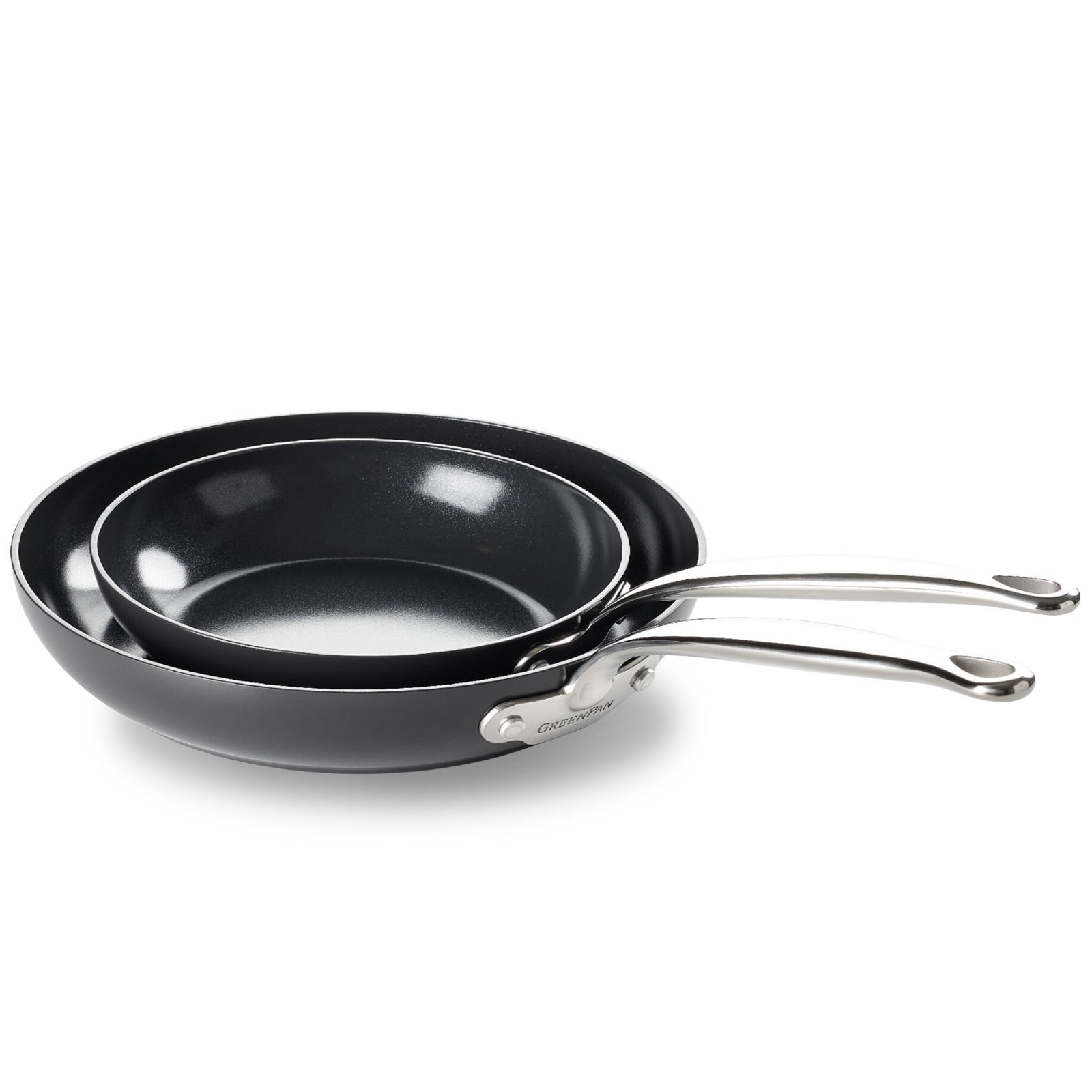 Barcelona Black Koekenpannenset 2-delig 20+28cm zwart