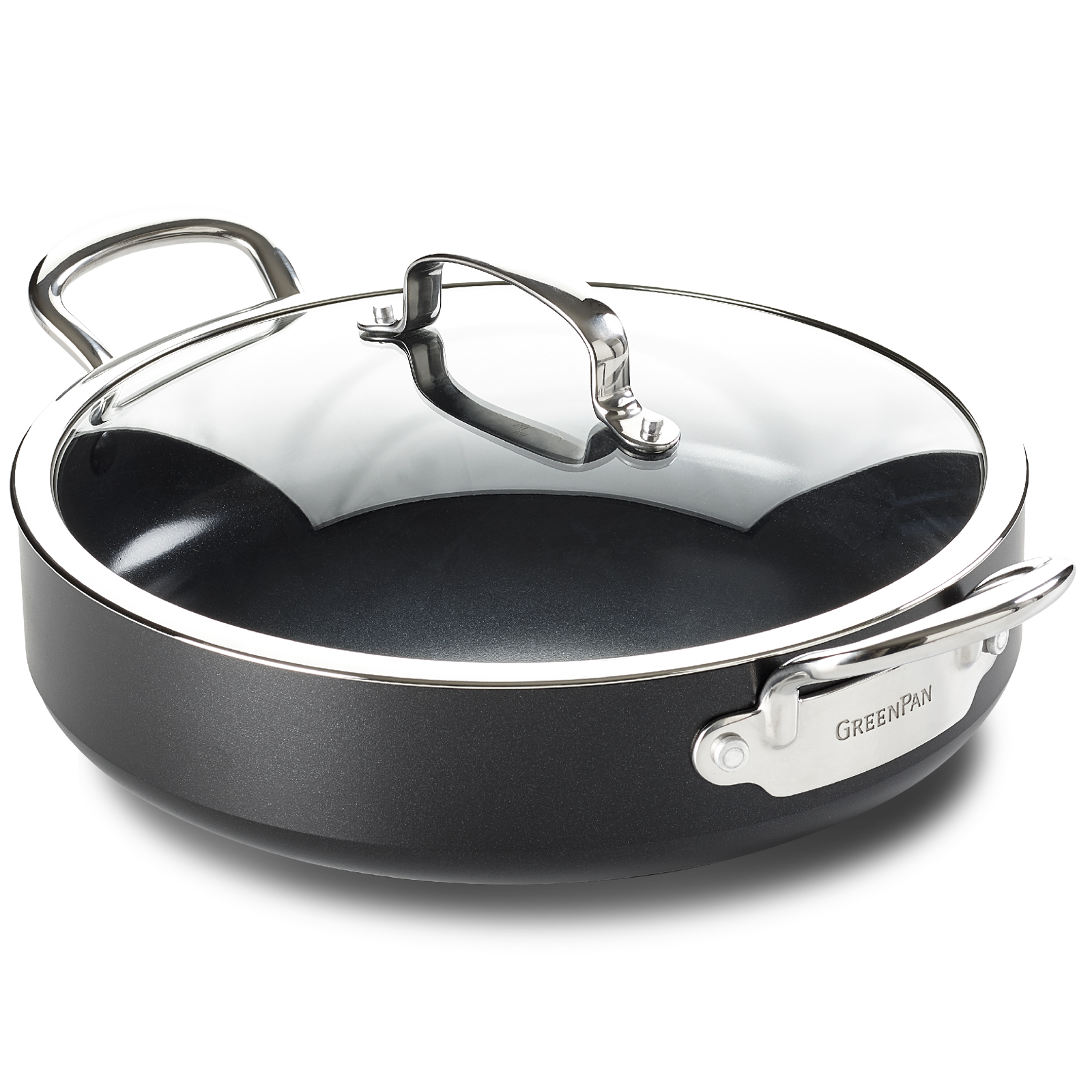 Barcelona Black Hapjespan met Deksel 26cm zwart
