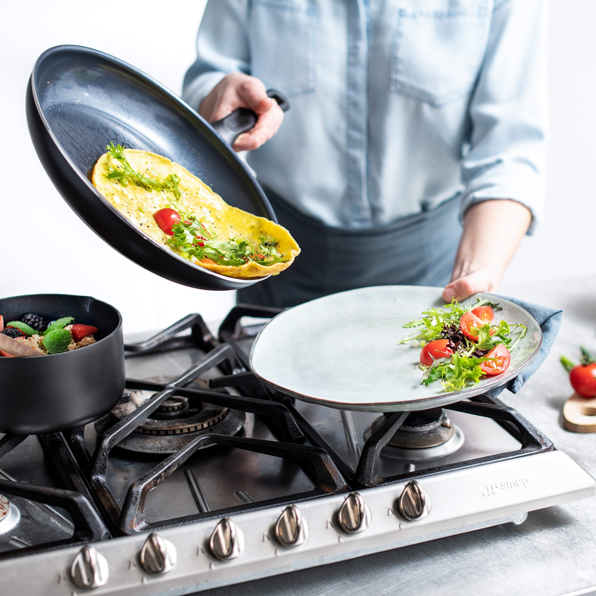  Memphis Koekenpan 20cm zwart omelet