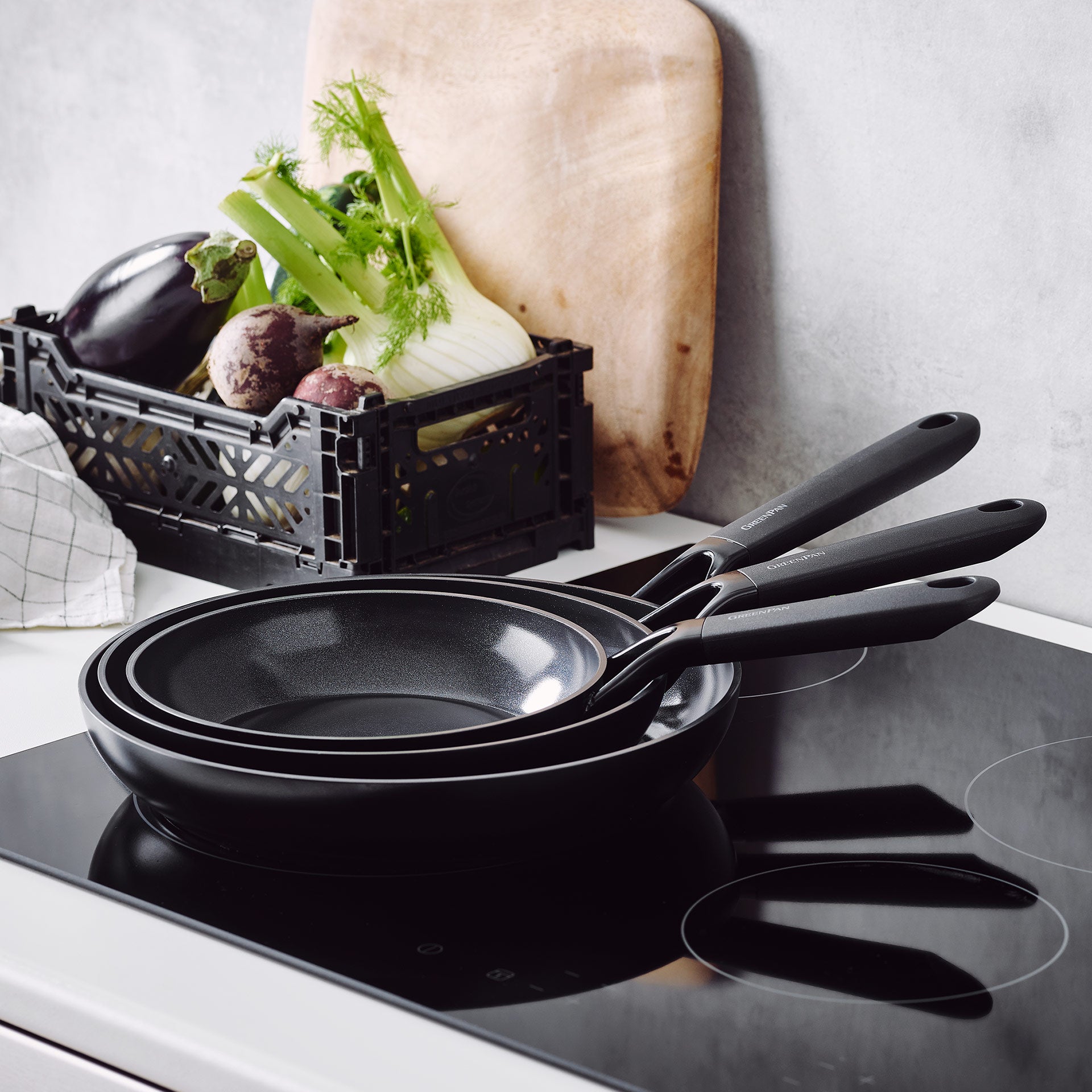 GreenPan Smart Collection Koekenpannenset 2-delig Braadpannenset 20+28cm zwart Smart Collection