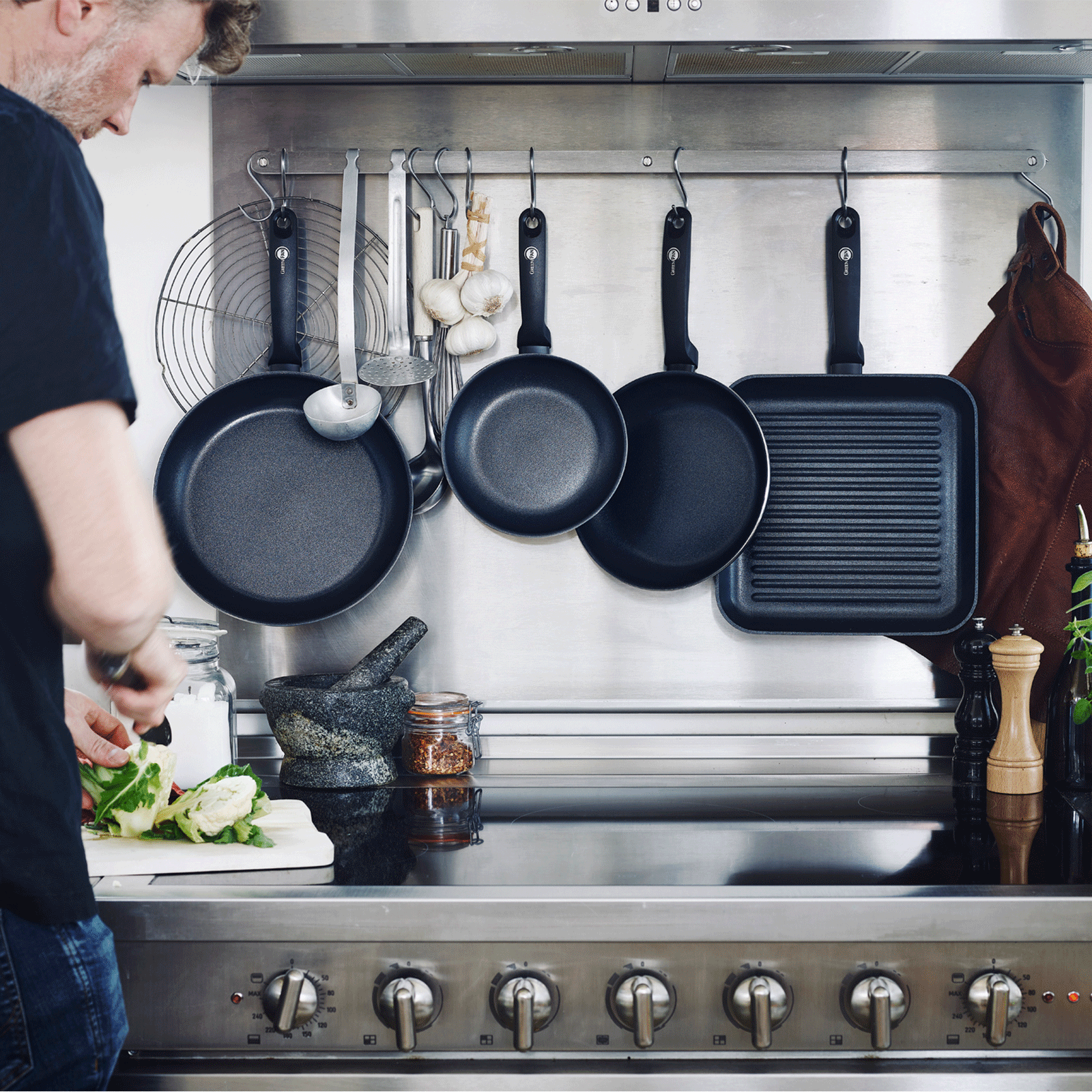 GreenPan Andorra Grillpan vierkant zwart  collectie