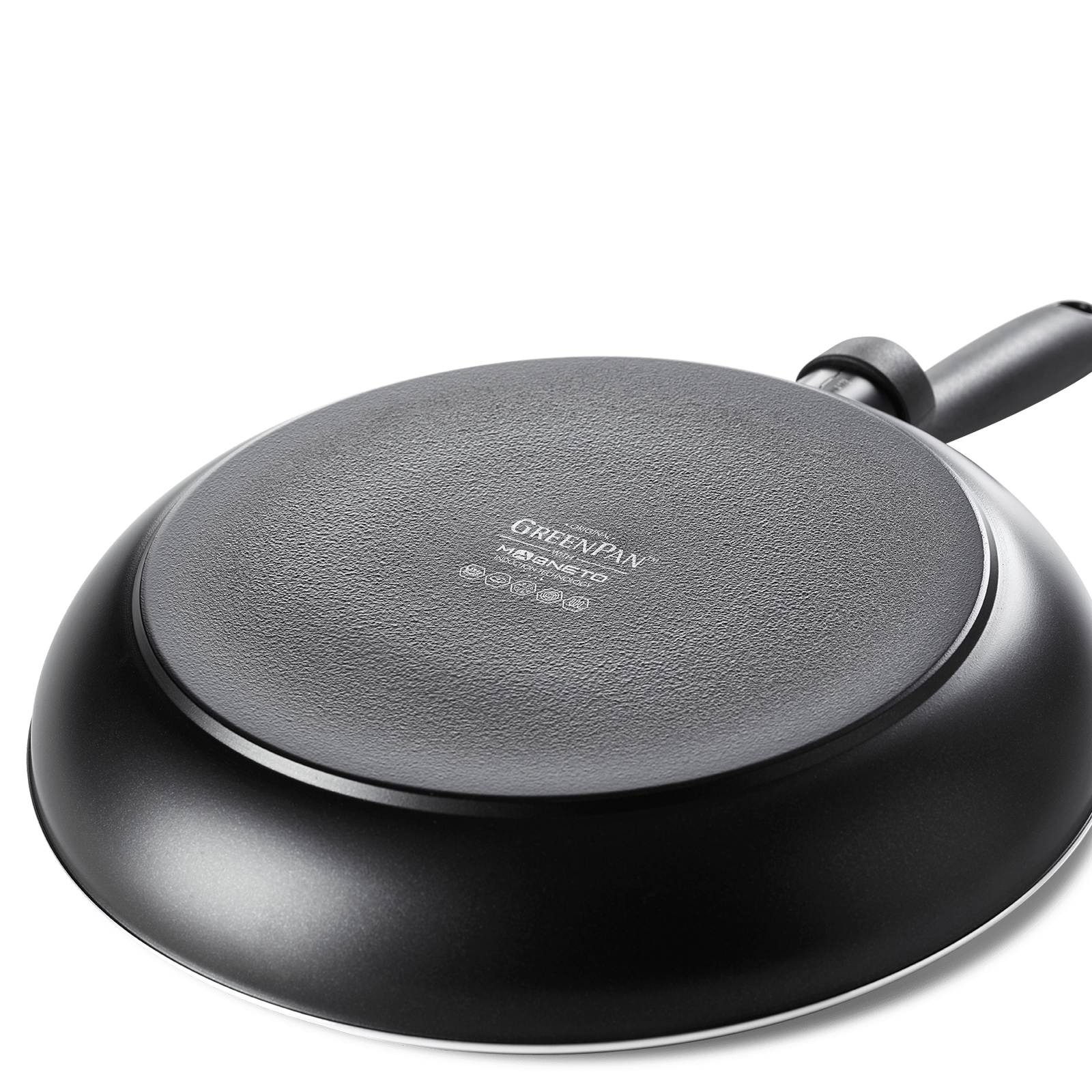 GreenPan Andorra Grillpan rond zwart 24 cm onderaanzicht