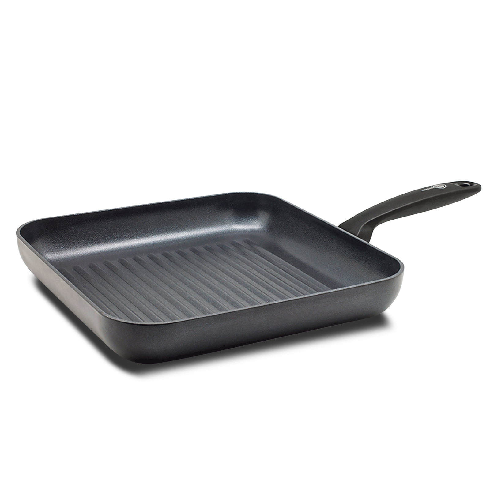 GreenPan Andorra Grillpan vierkant zwart 24 cm zijaanzicht