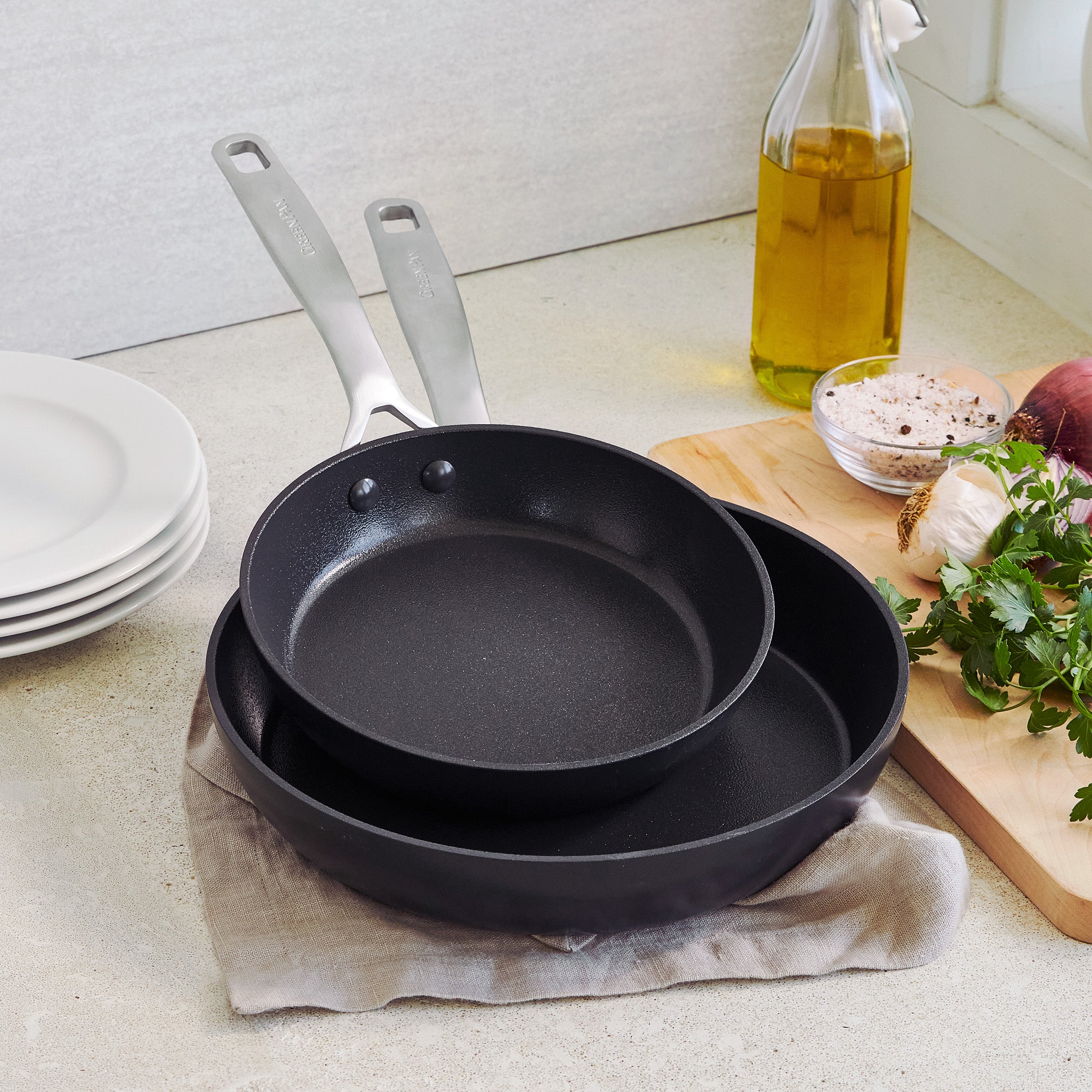 Copenhagen Koekenpannenset 2-delig 20+28cm zwart 