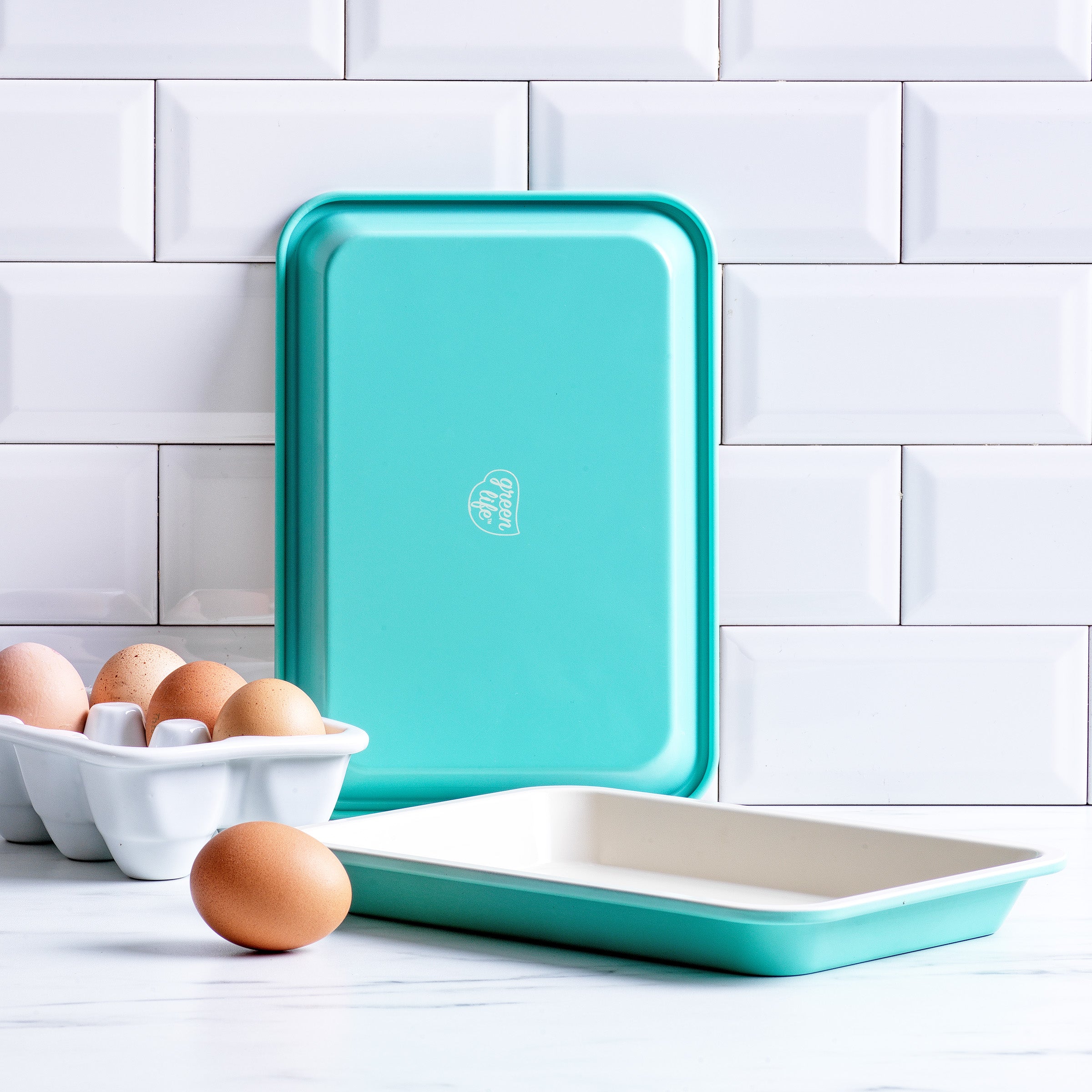 Contour Turquoise Koekjesplaten 2-delig 