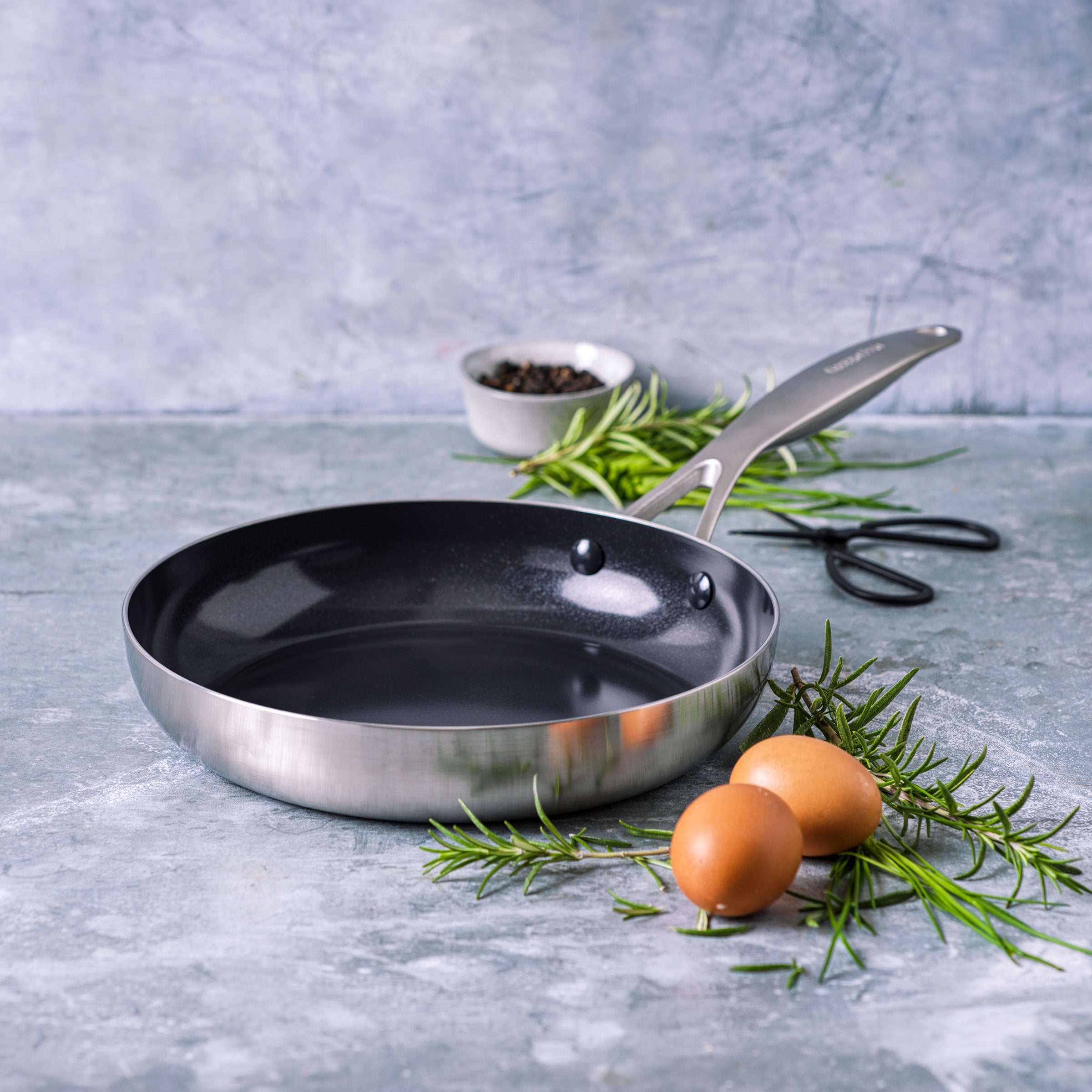 Geneva Koekenpan 24cm zilver met eieren