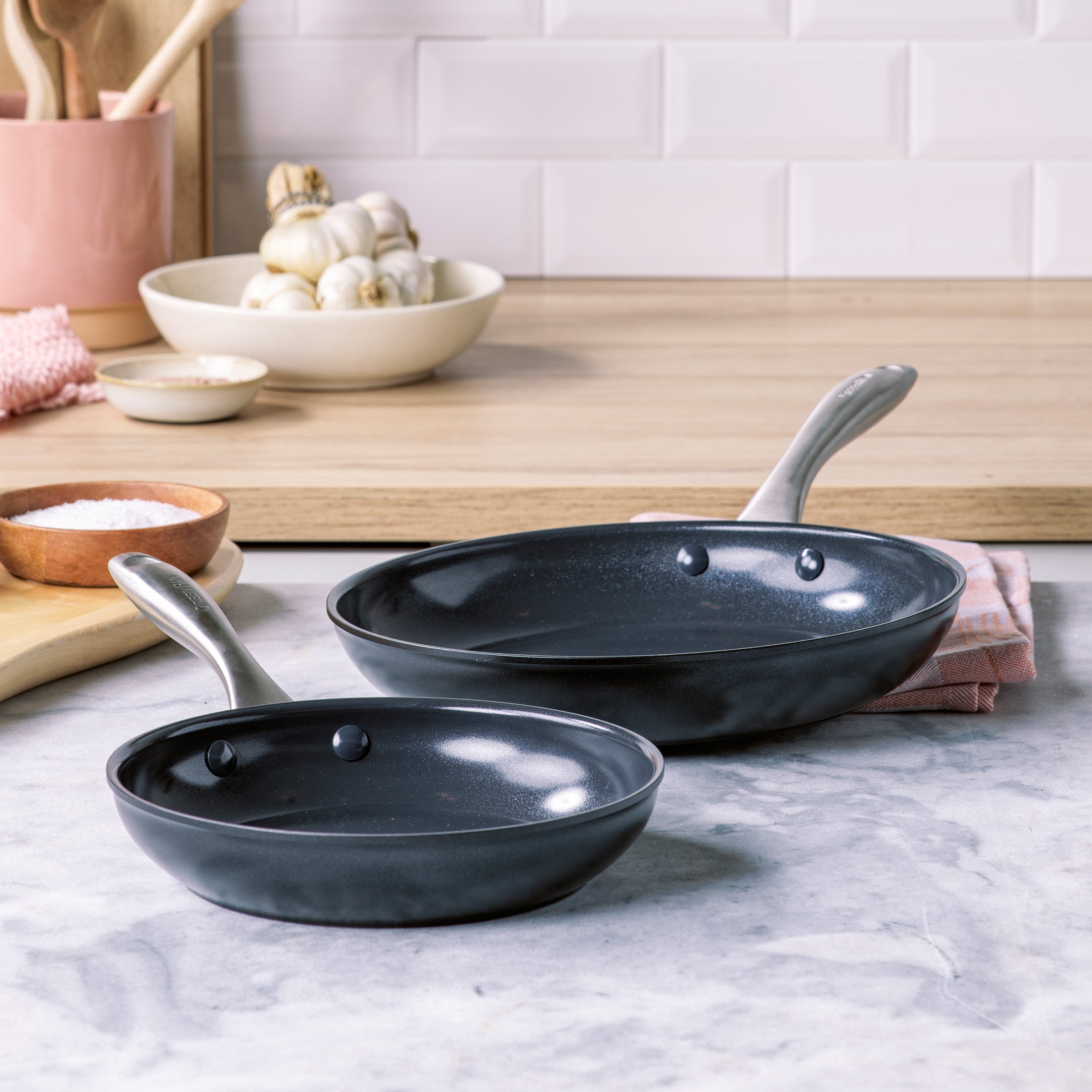 Lima Midnight Koekenpannenset 2-delig 20+26cm zwart