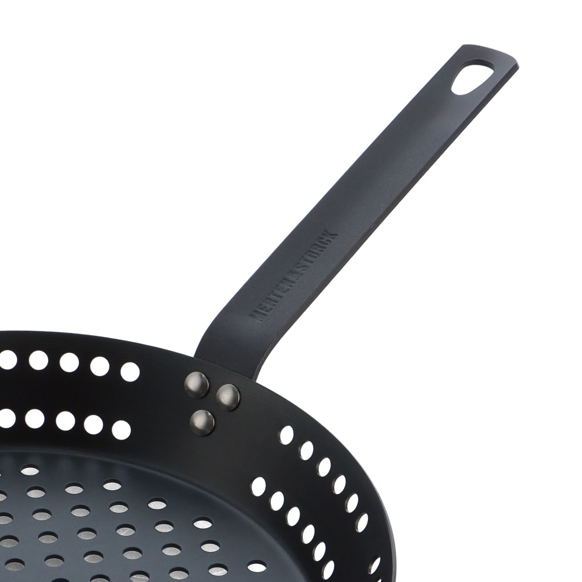 Merten & Storck Carbon Steel BBQ Koekenpan 30cm zwart handvat