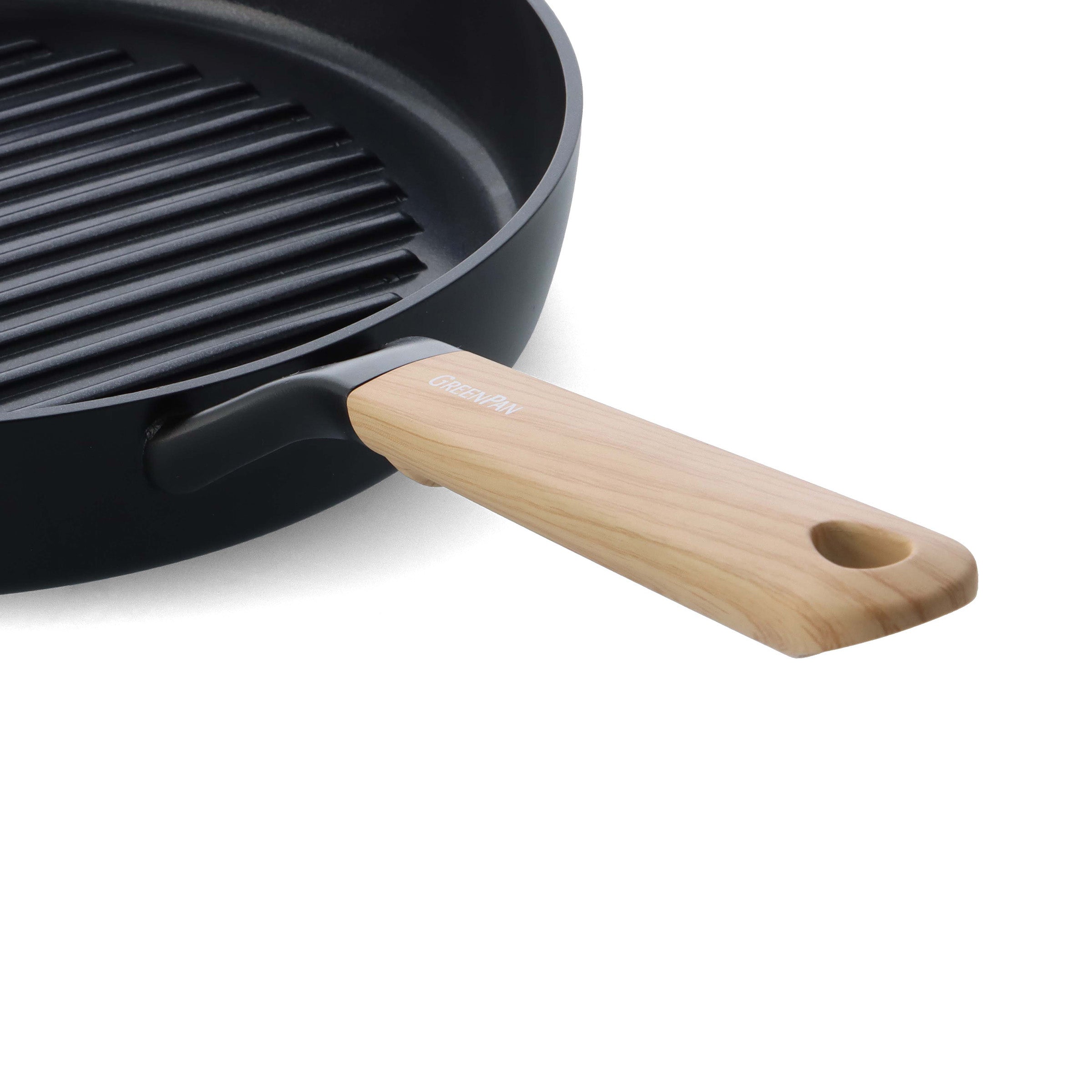 Eco-Smartshape Grillpan Light Wood 28cm zwart handvat