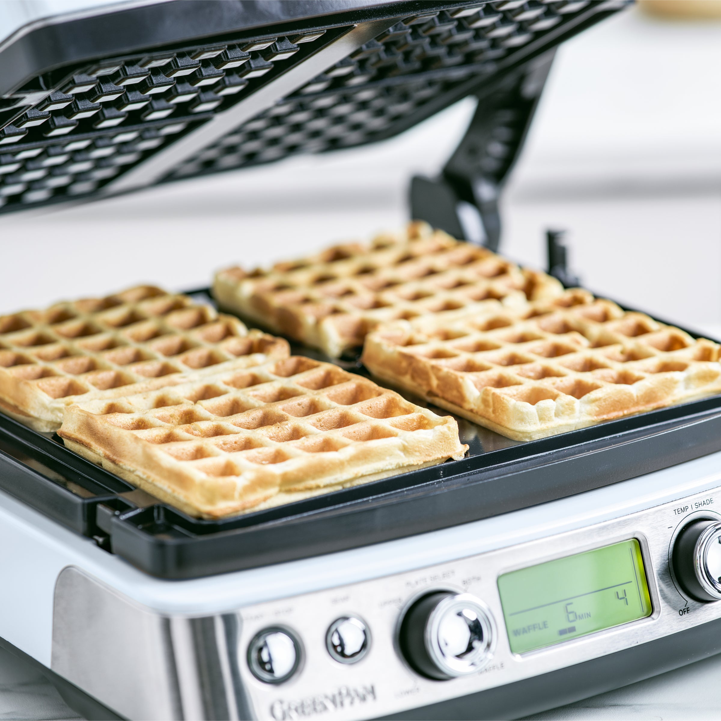 Contactgrill Blue Haze met wafels