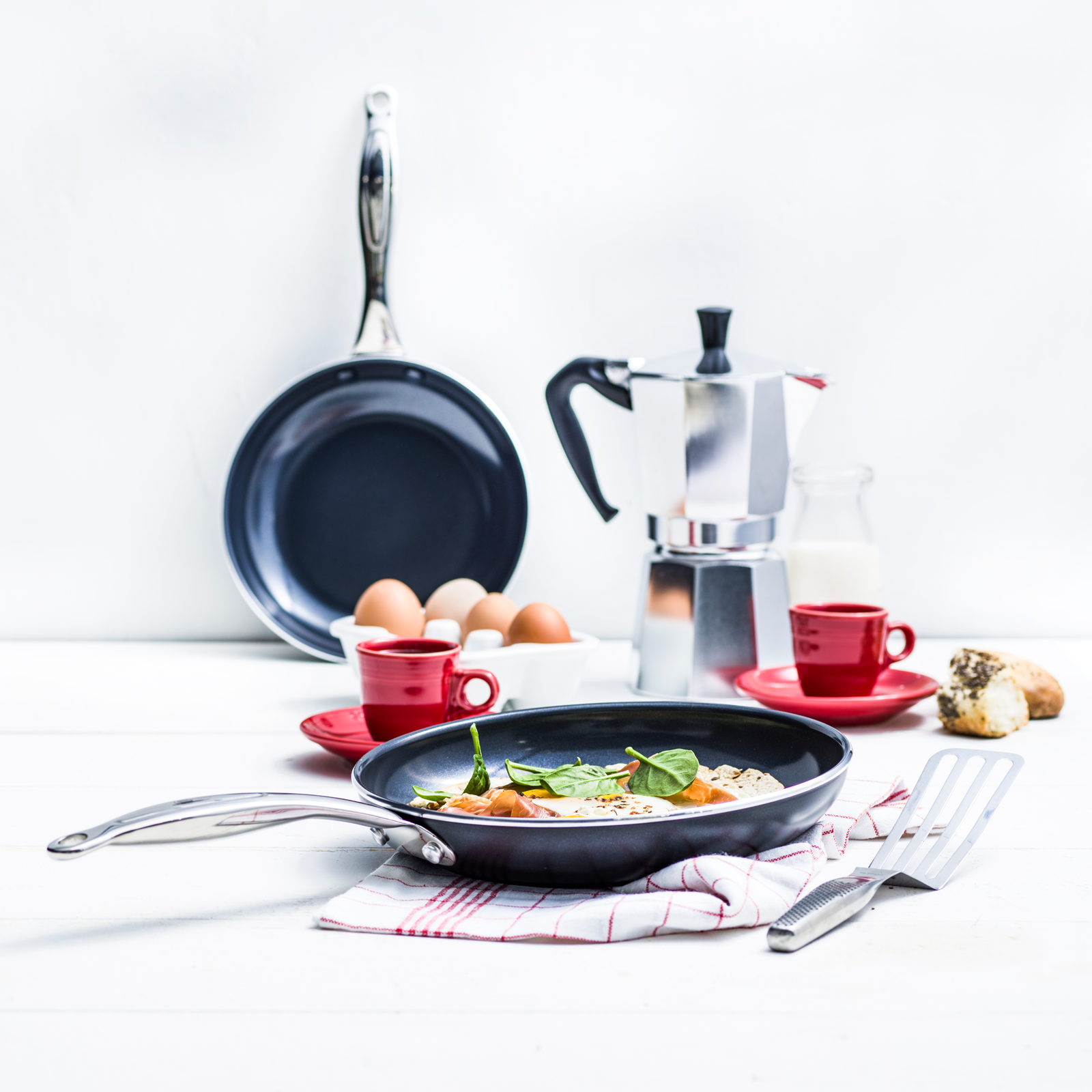 Greenpan Brussles Koekenpannen Keramisch inductie pfas-vri vooraanzicht