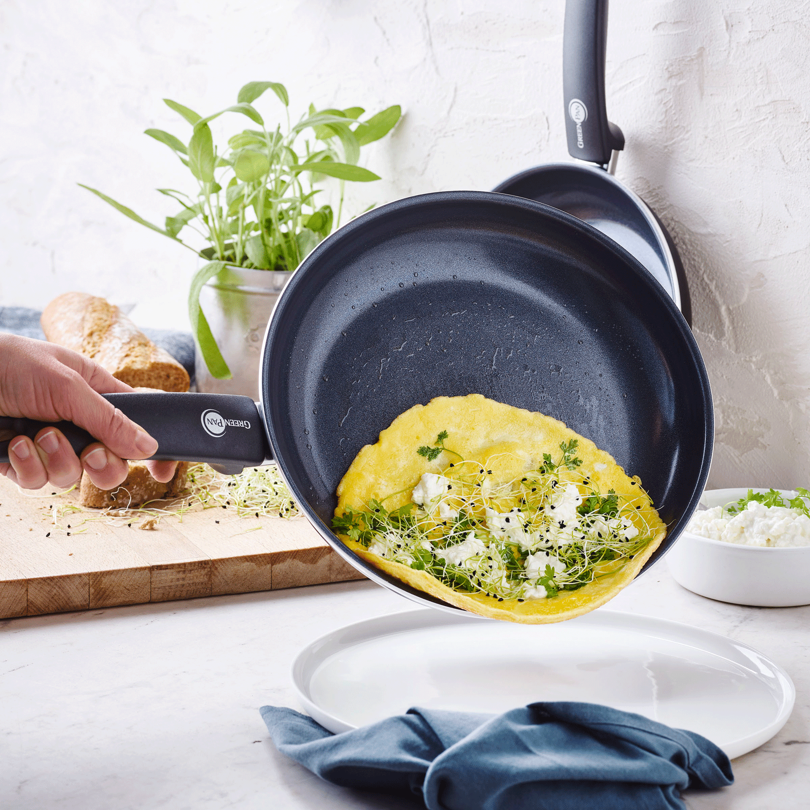 Cambridge Black Set 8-delig 16+18+20+24cm zwart  eten