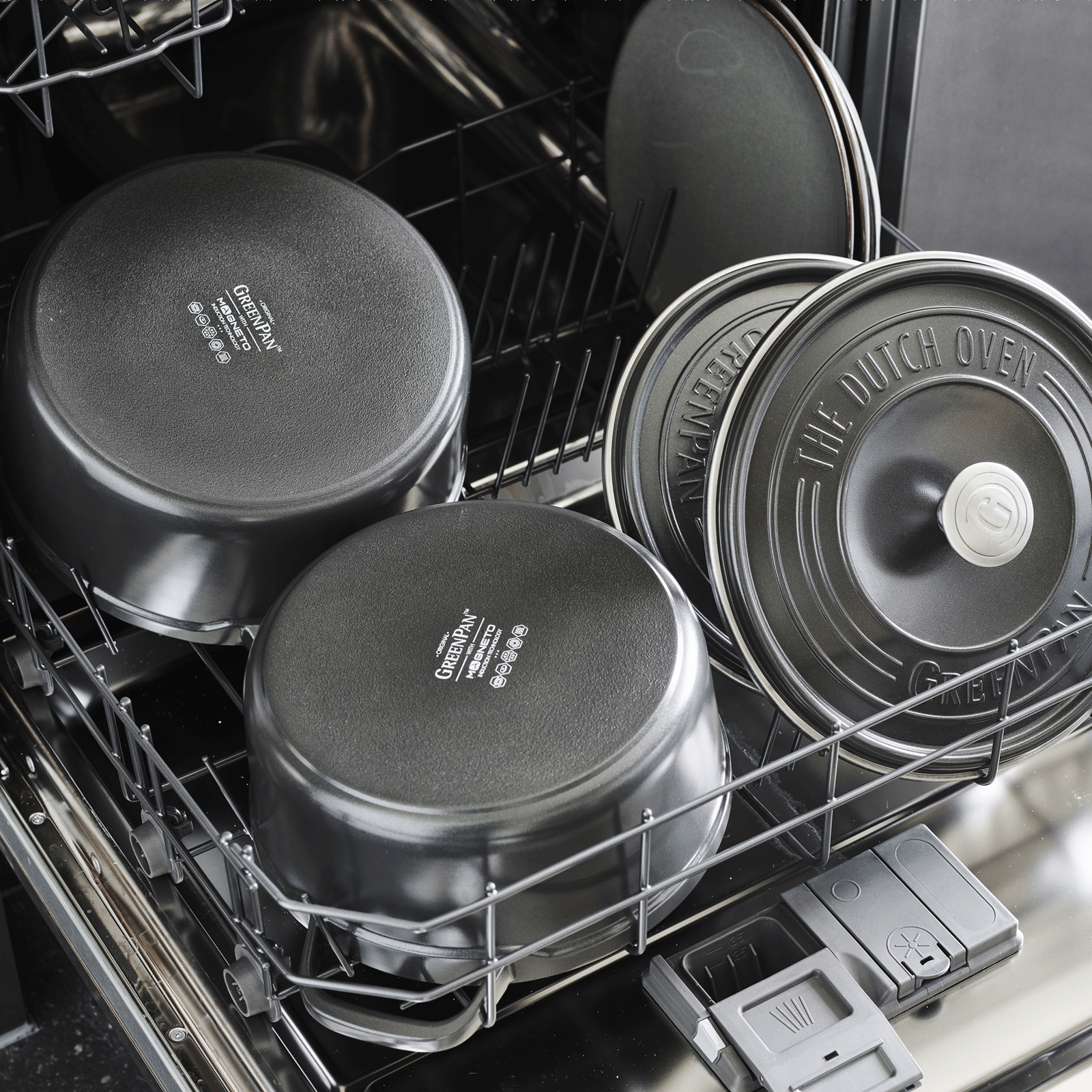 Featherweights Keramische Grillpan grijs in vaatwasser