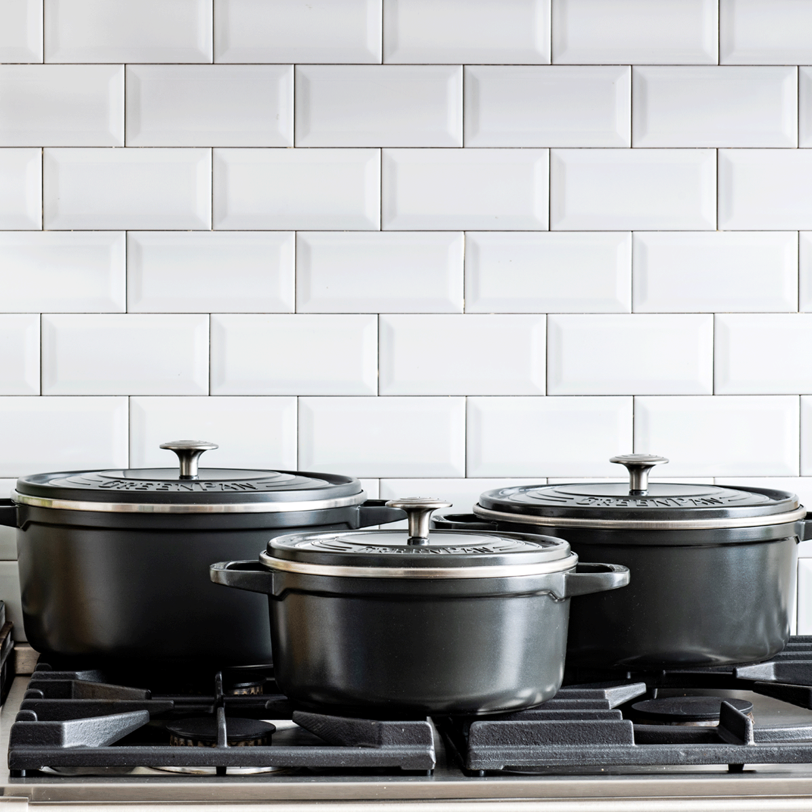Featherweights Keramische Grillpan grijs collectie
