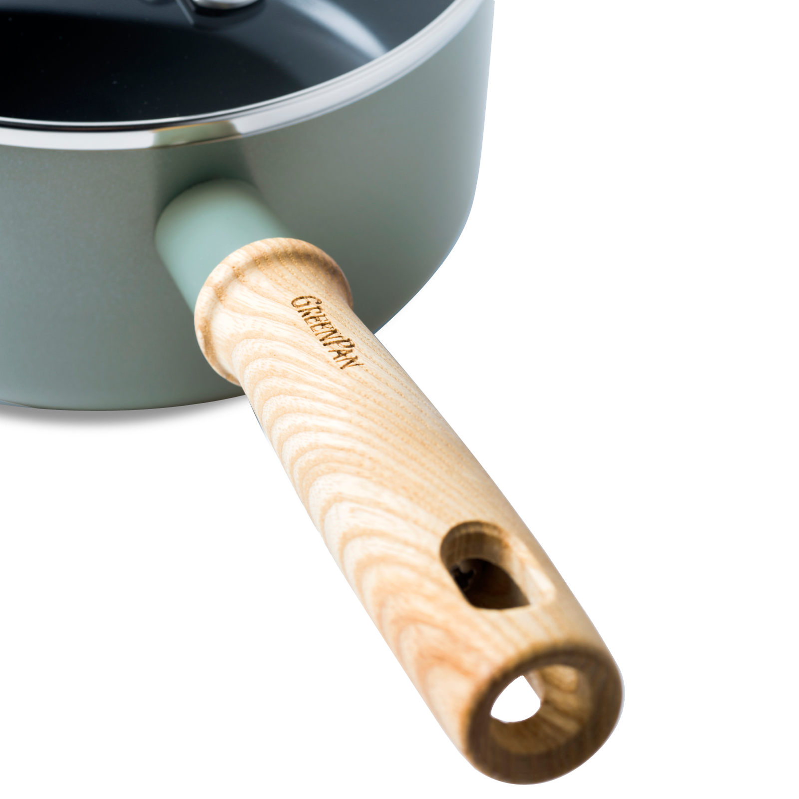 Mayflower Set 5-delig 16+24+28cm blauw essenhout handvat steelpan