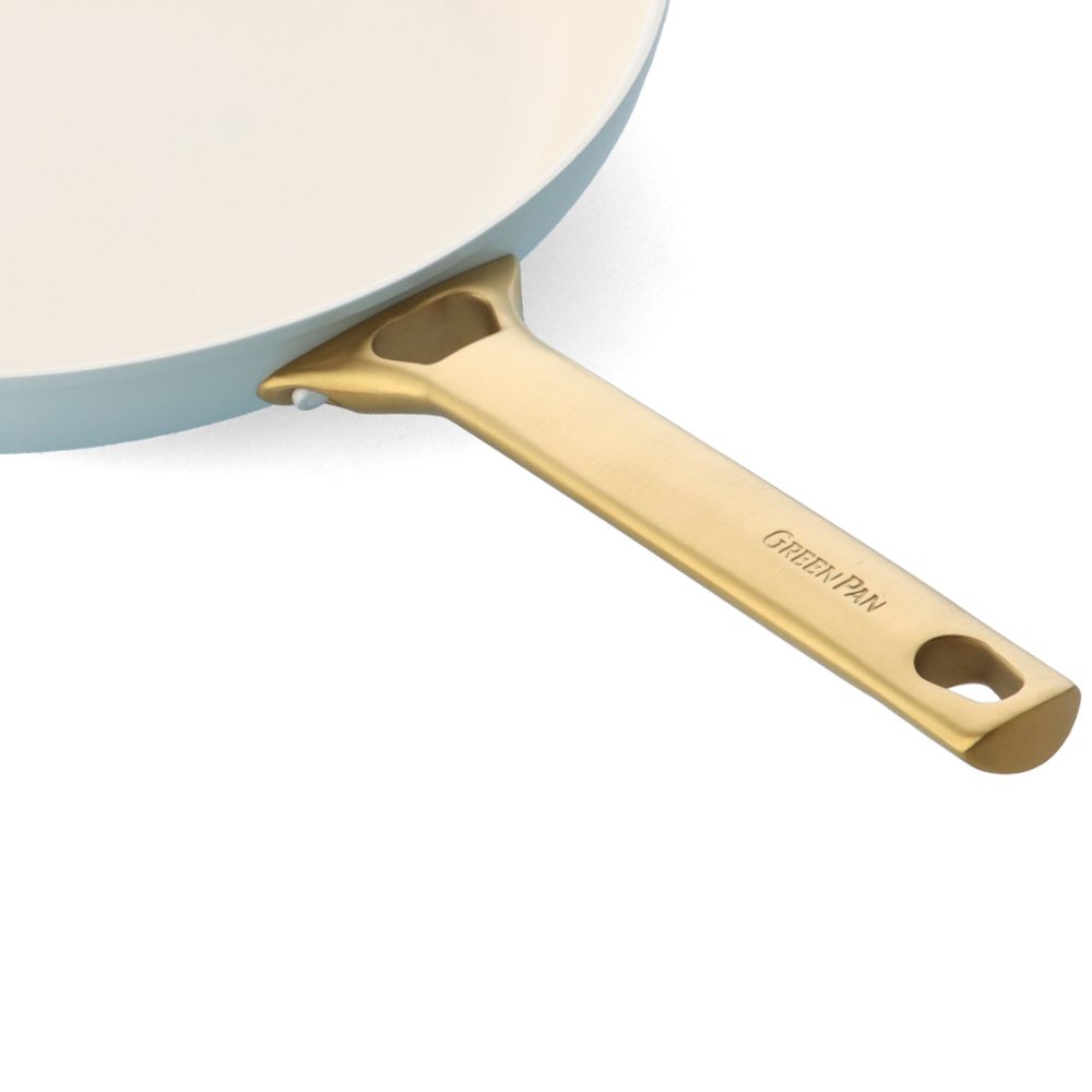 Light Blue 2-delig  20+26cm lichtblauw gouden handvat