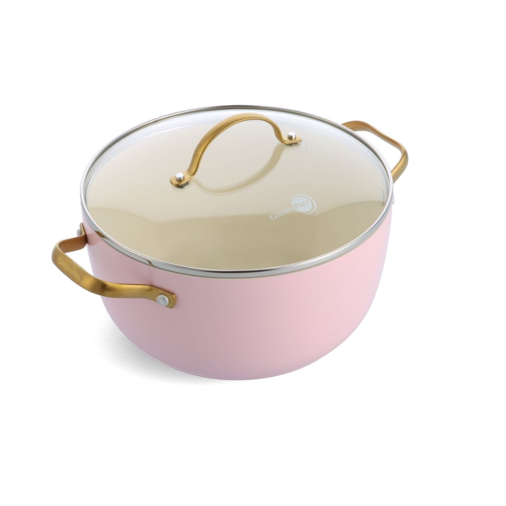 Padova Blush Pink 10-delig roze kookpan met deksel