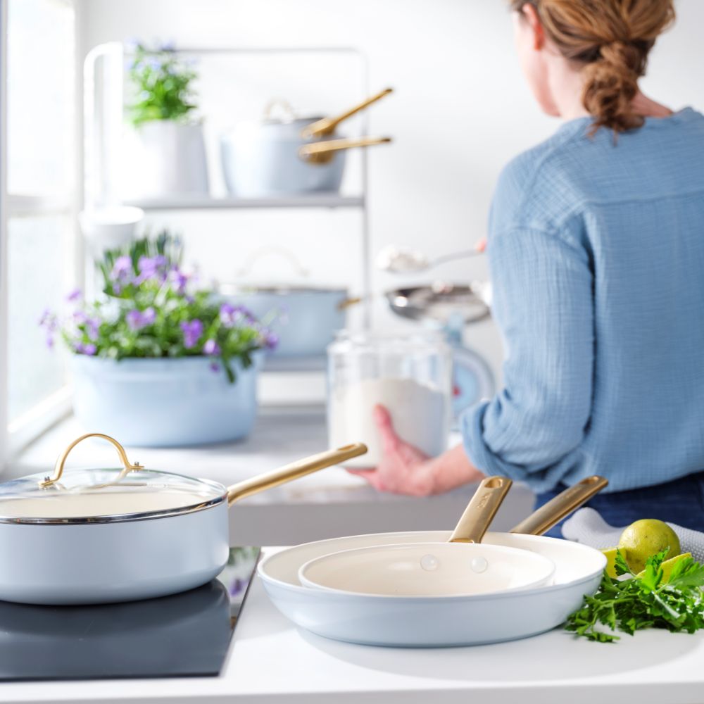 Light Blue 2-delig  20+26cm lichtblauw in keuken