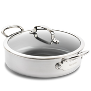Premiere Hapjespan met Deksel 26cm zilver