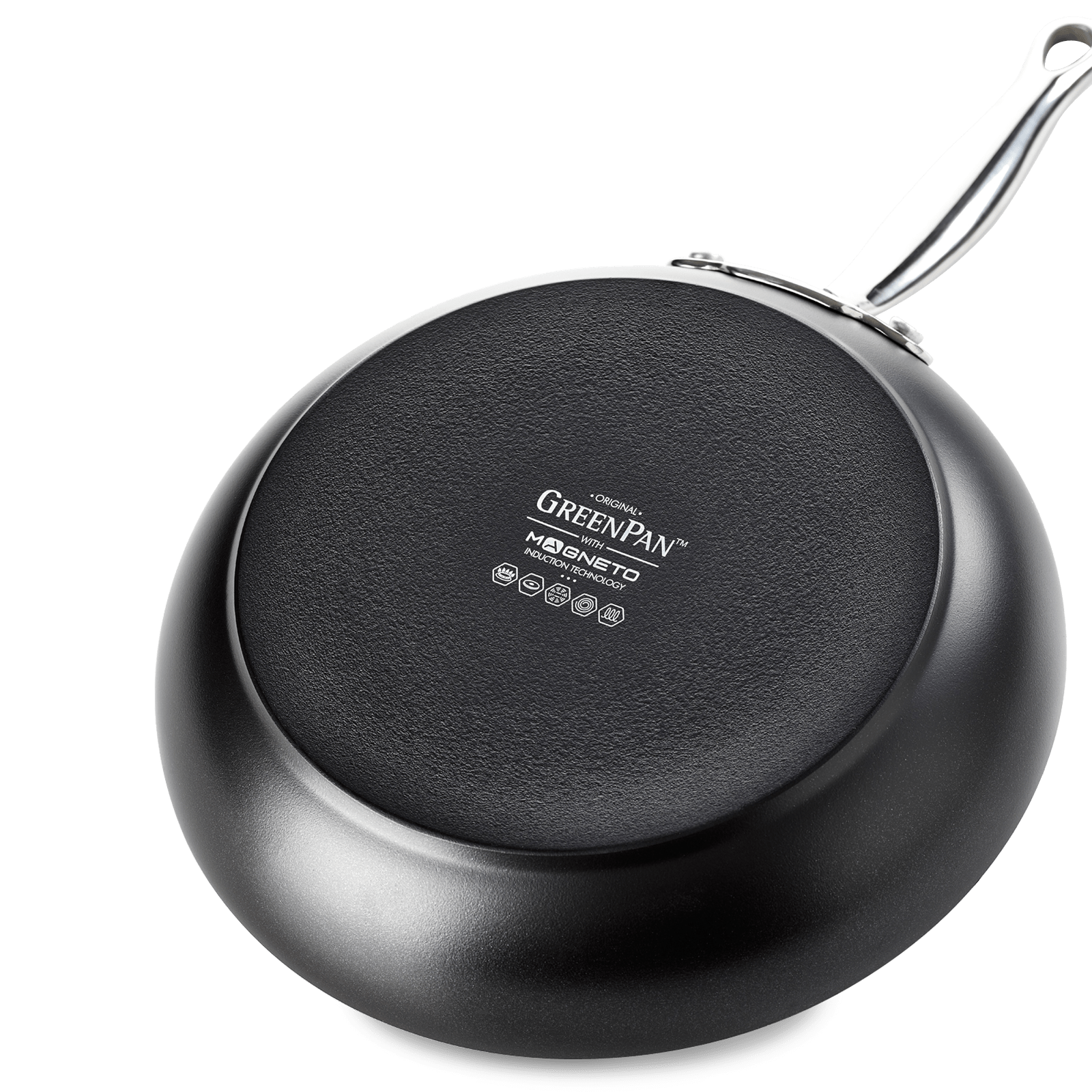  Barcelona Black koekenpan 24,5cm zwart onderaanzicht