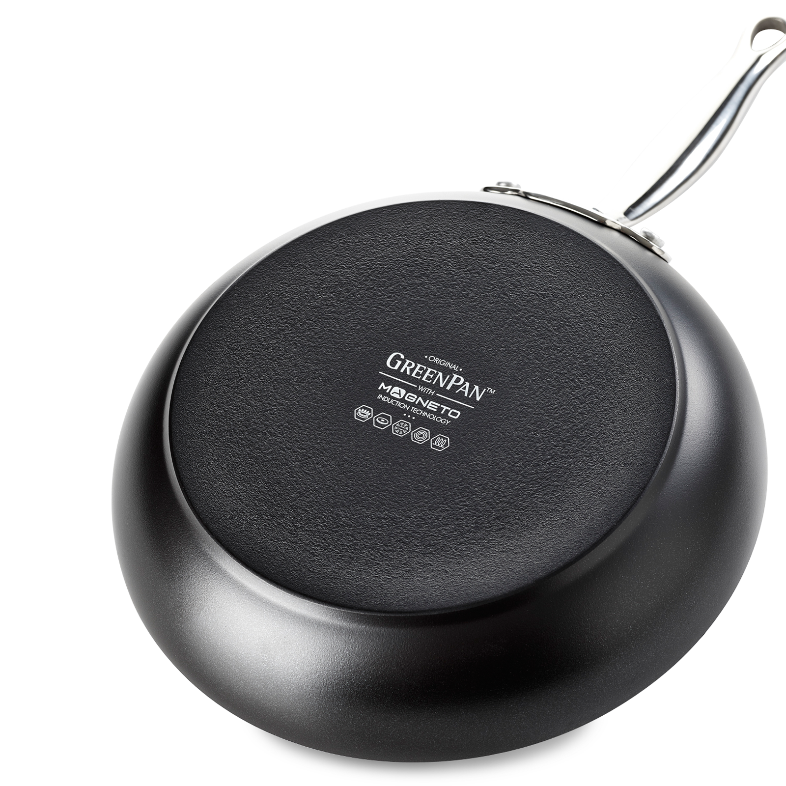 Barcelona Black Wokpan 28cm zwart onderaanzicht