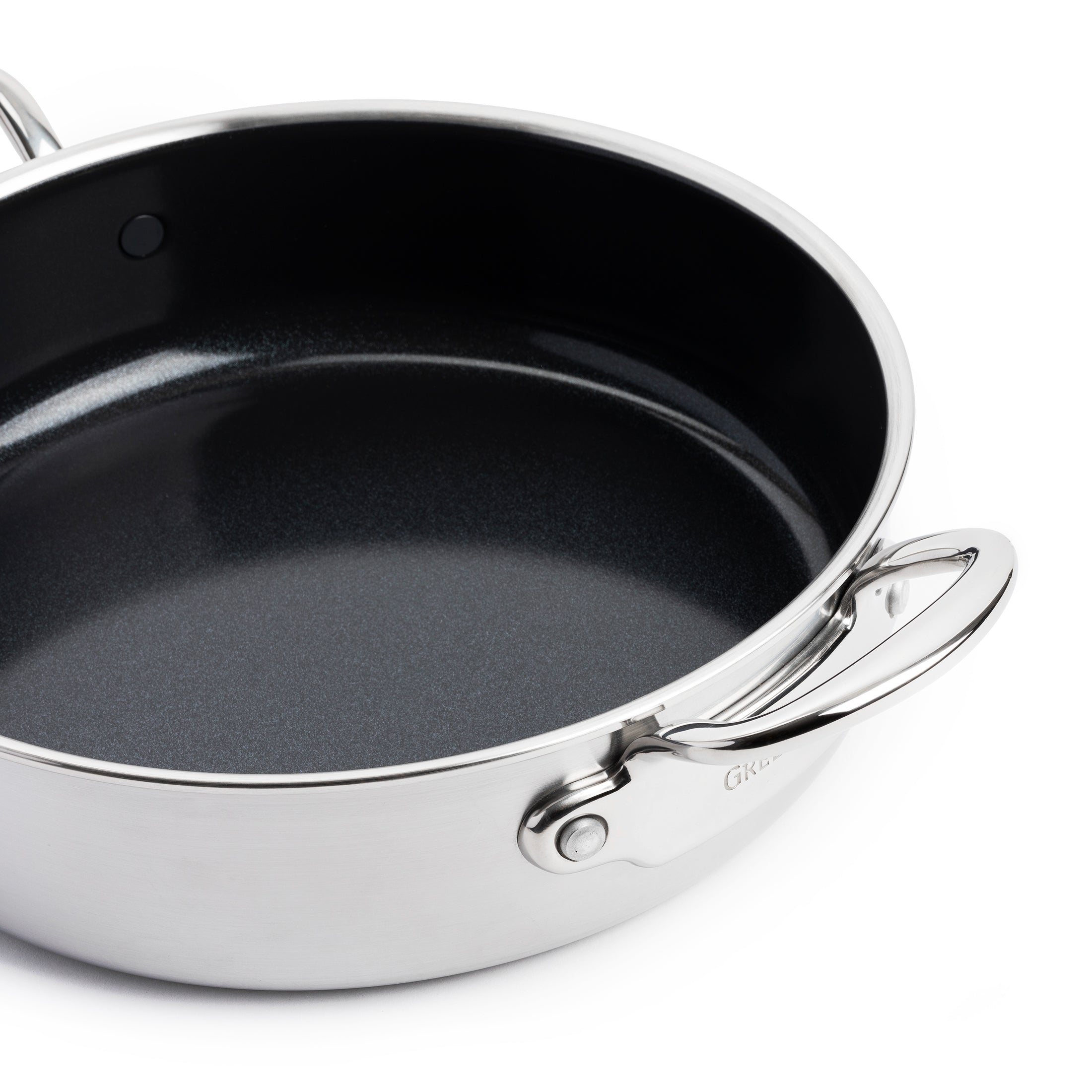 Premiere Hapjespan met Deksel 26cm zilver binnenkant