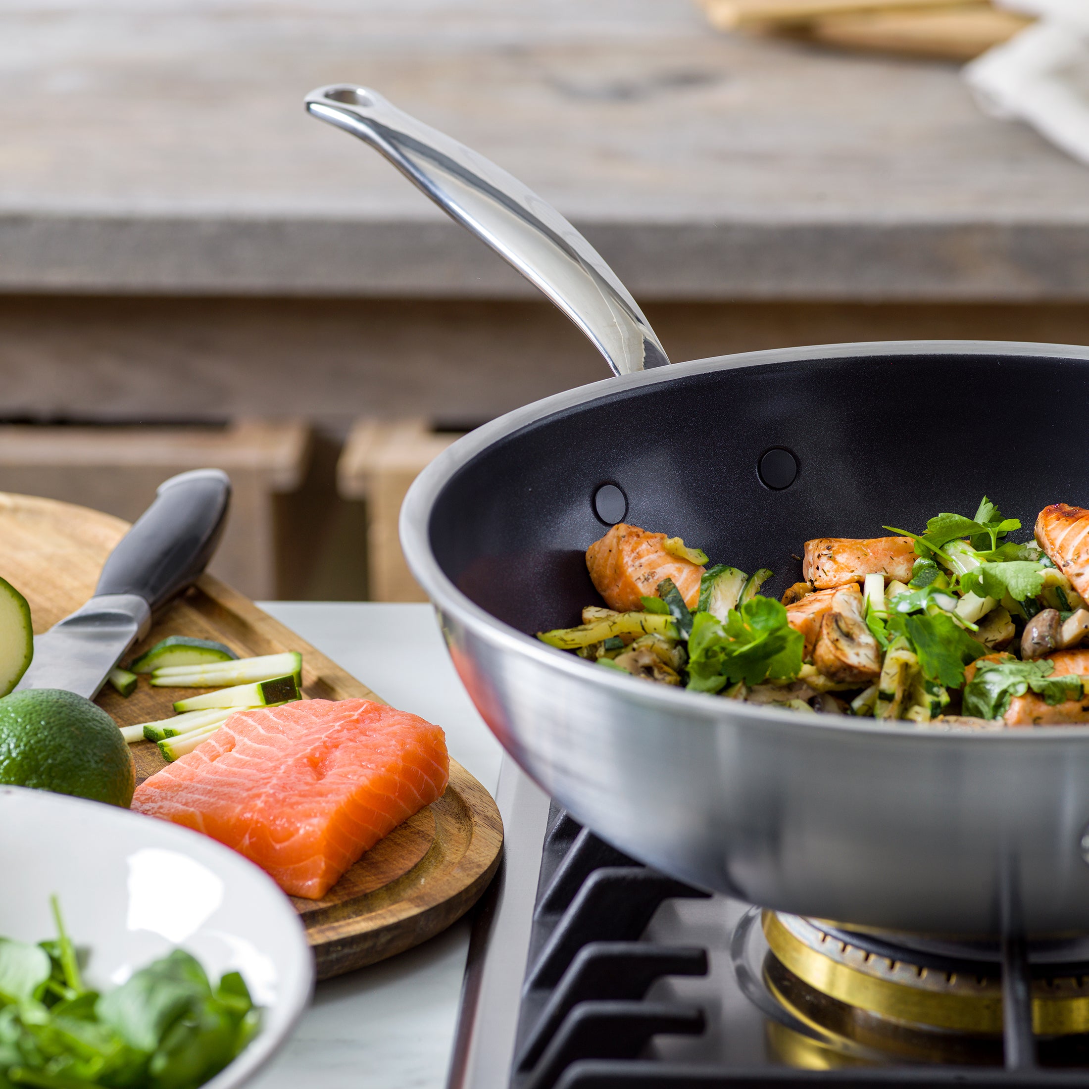Premiere Wok 30cm zilver koken